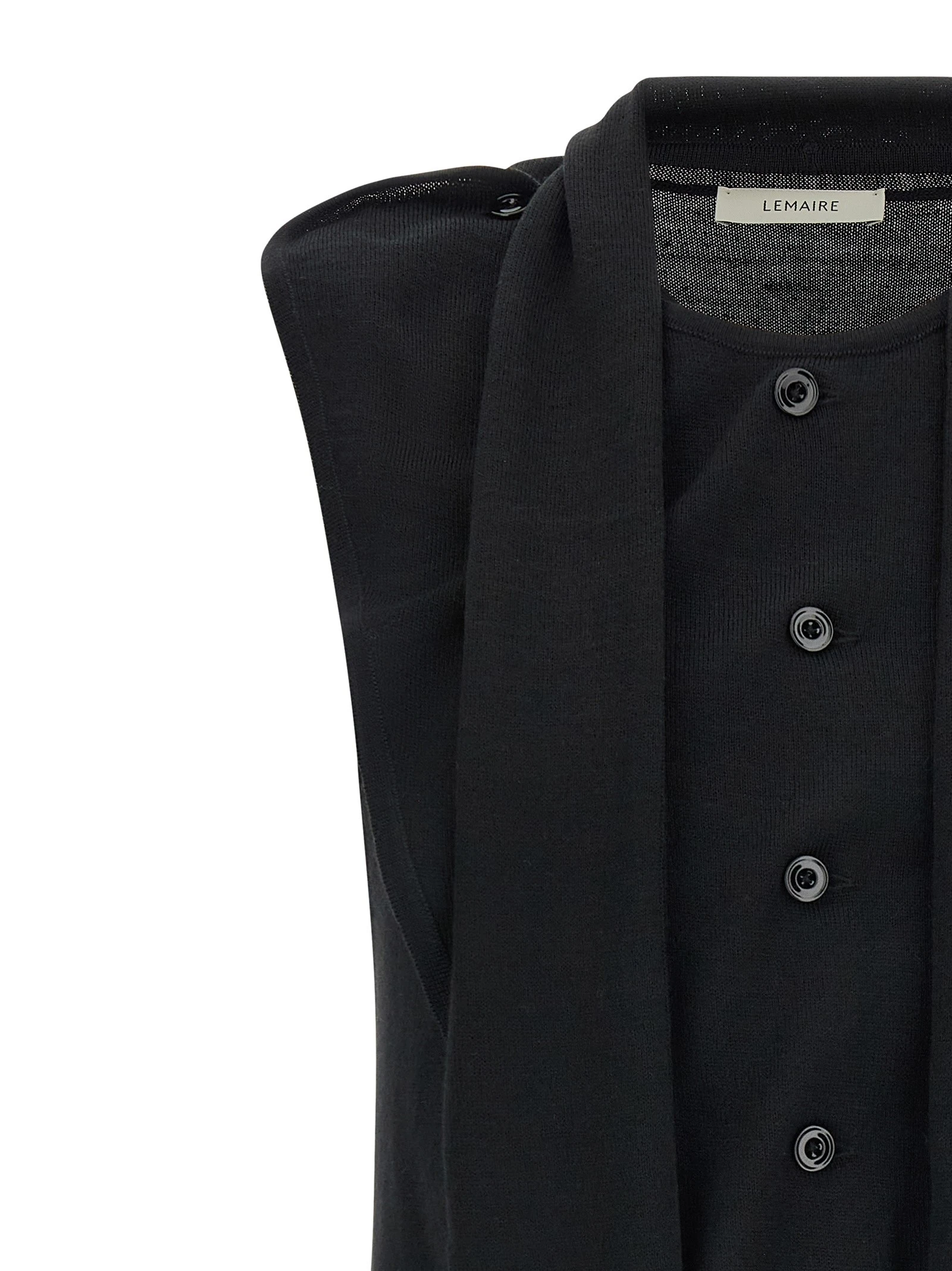 Draped panel vest