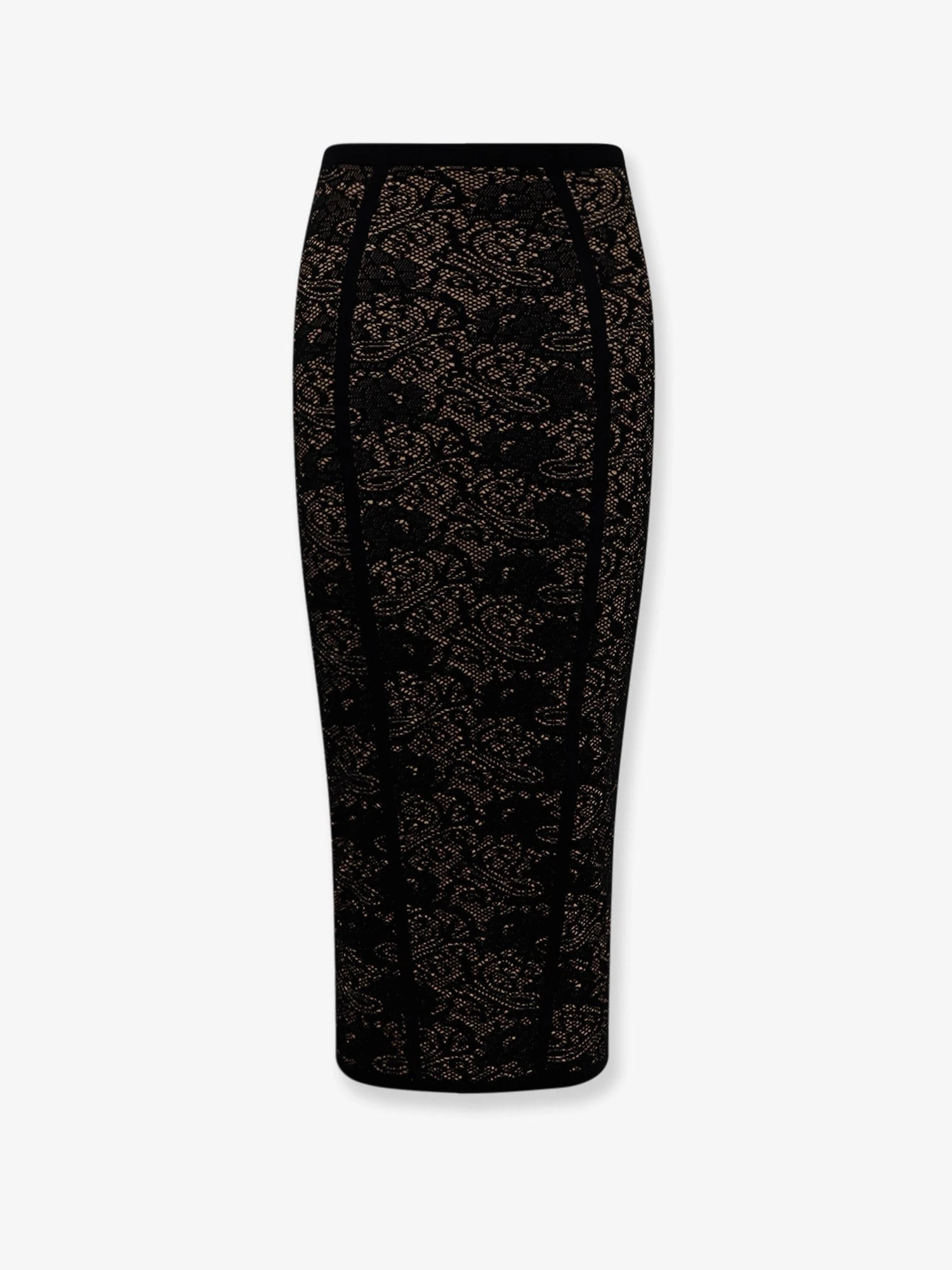 Embroidered knitted skirt