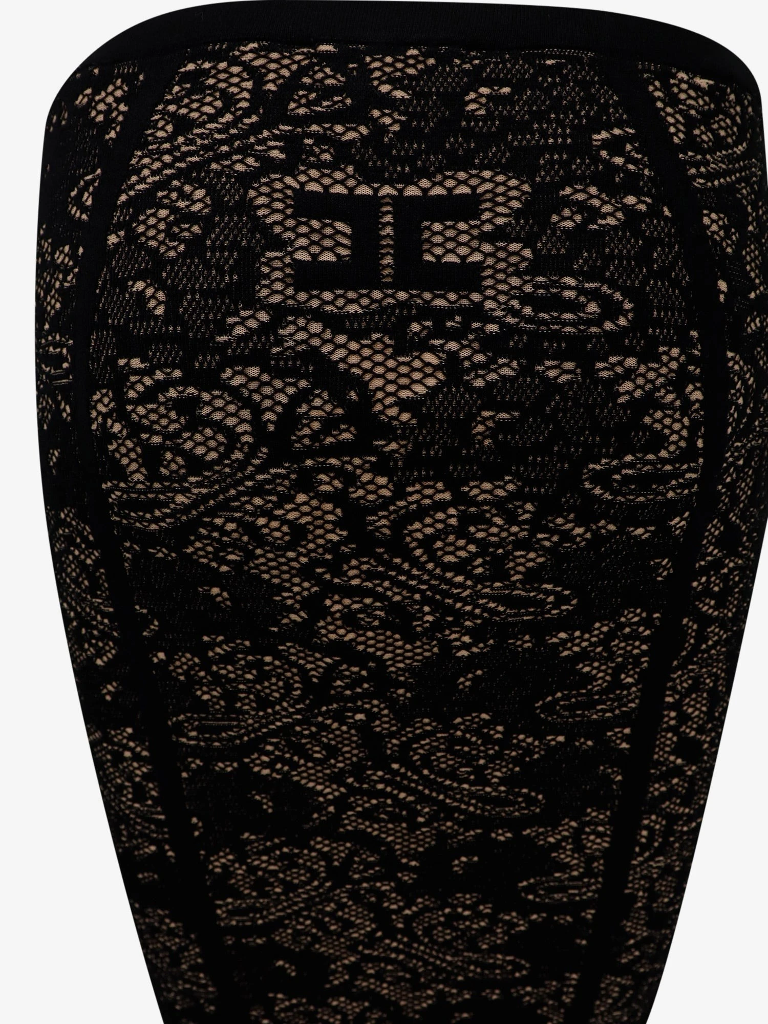 Embroidered knitted skirt
