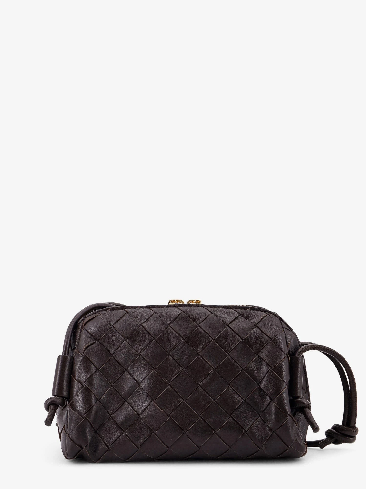 Leather clutch with Intrecciato Concert motif