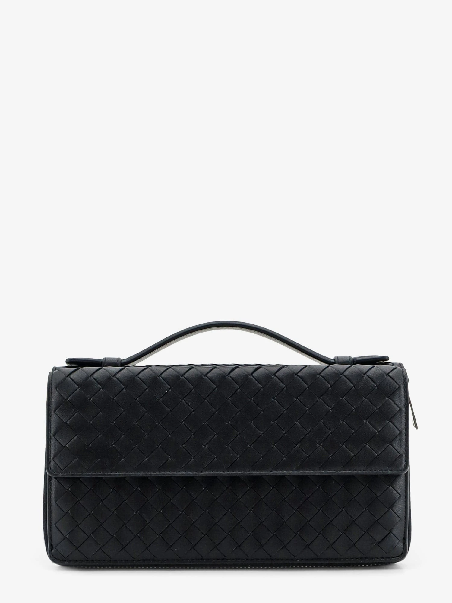 Leather wallet with Intrecciato pattern