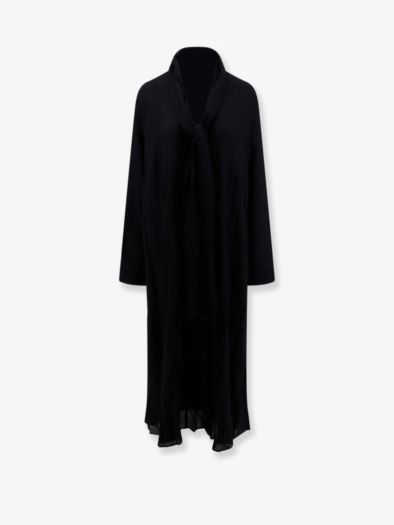 Rounded Neckline recycled viscose dress