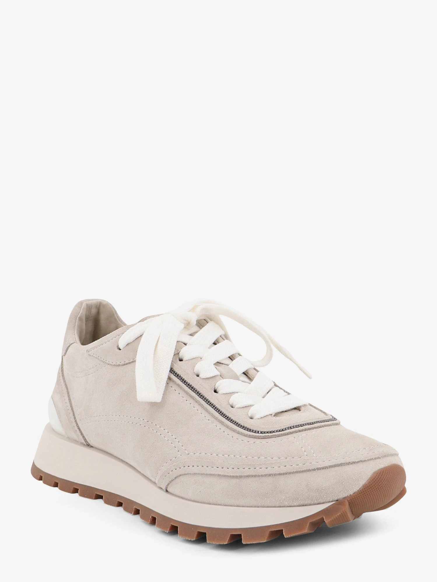 Suede sneakers with Monili embellishment