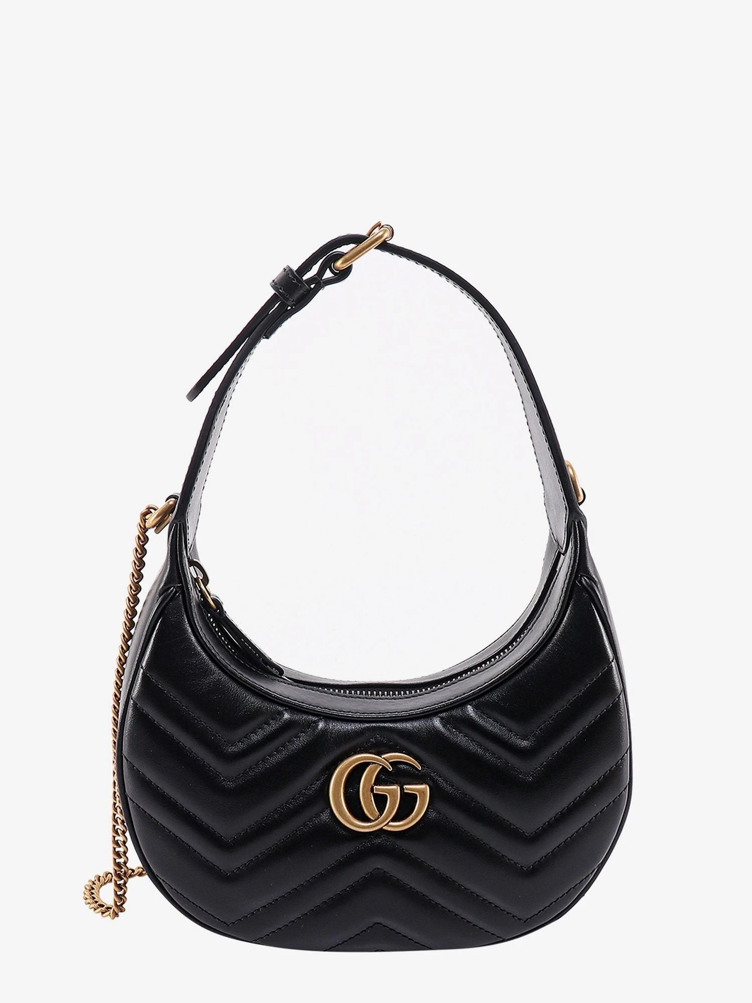 GG Marmont quilted leather shoulder bag with metal GG logo