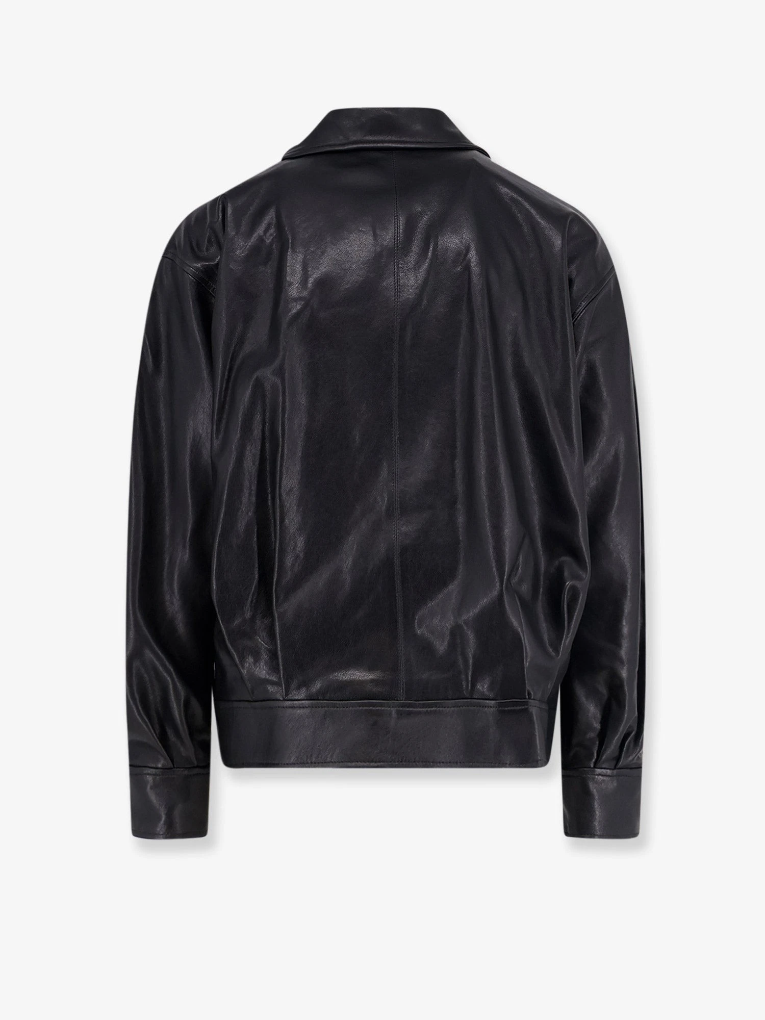 Paulo black leather jacket