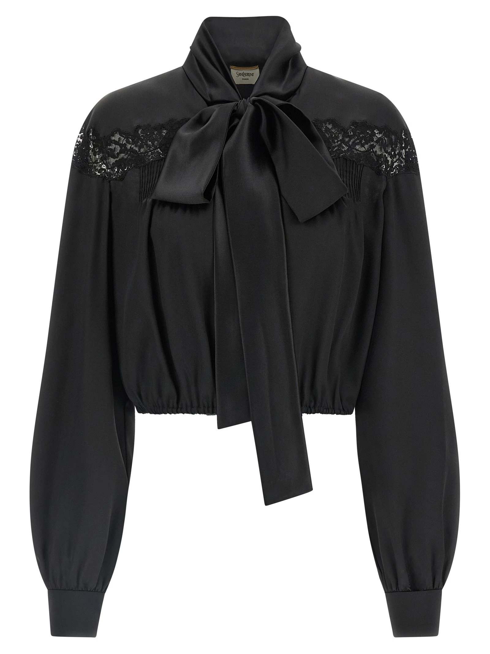 Lace silk shirt