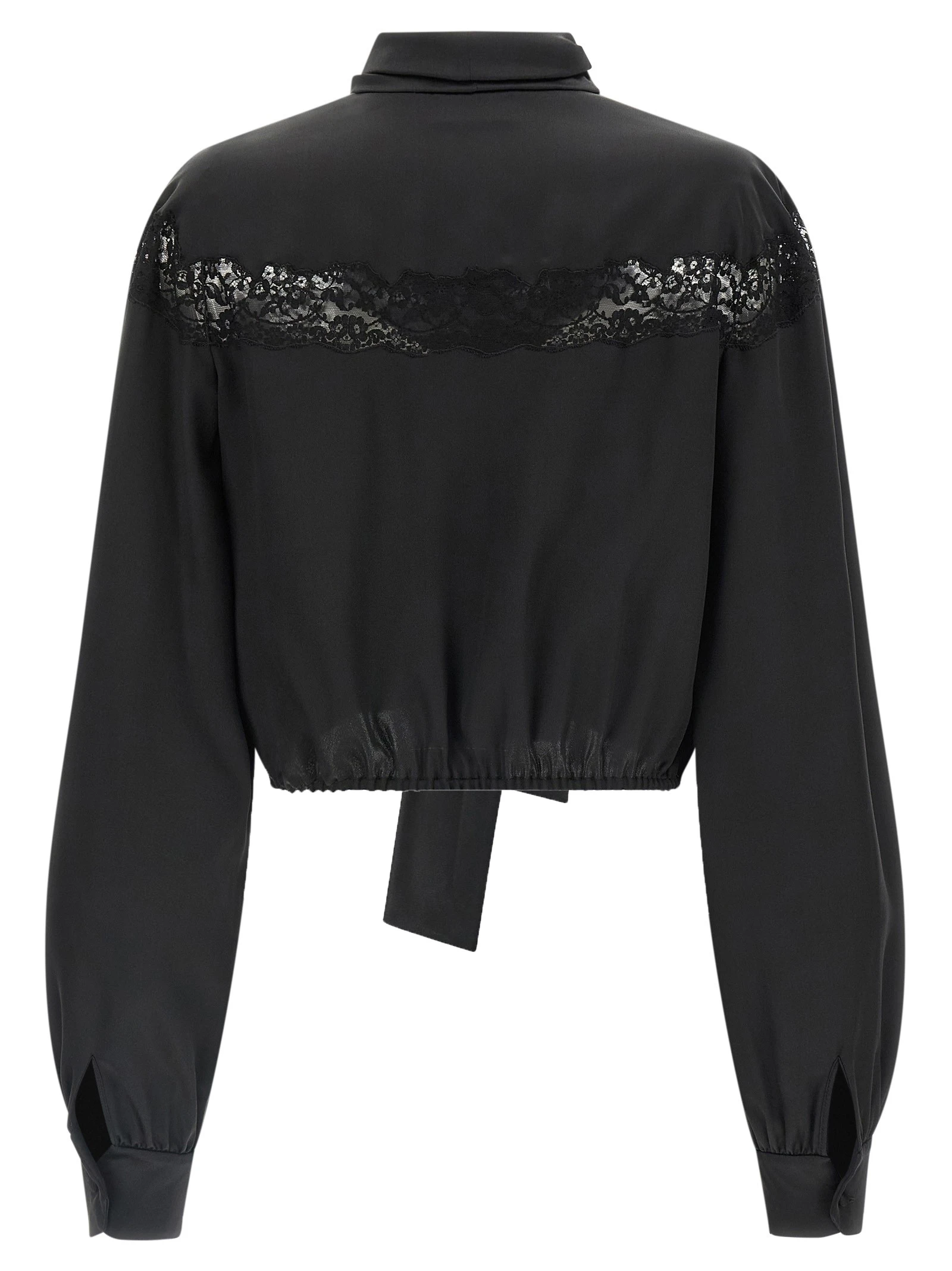 Lace silk shirt
