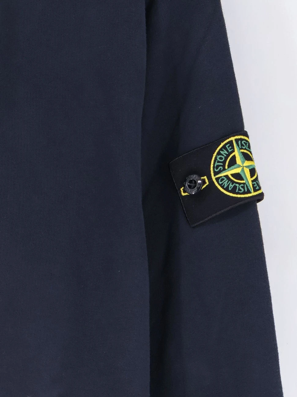 Cotton sweatshirt with side logo patch