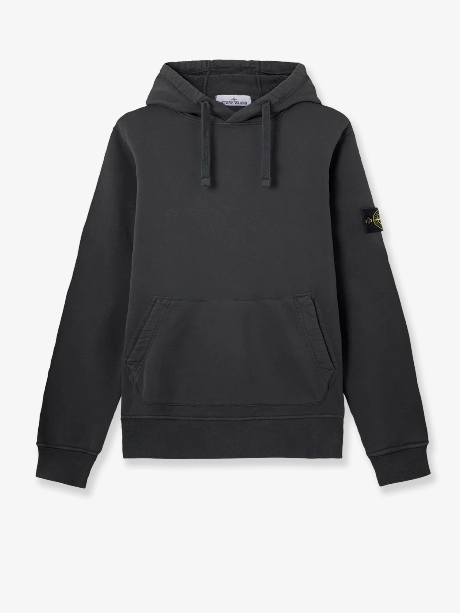 Cotton sweatshirt with side logo patch