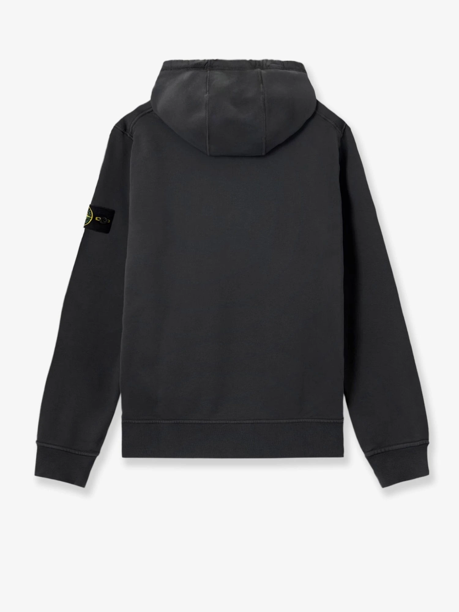 Cotton sweatshirt with side logo patch