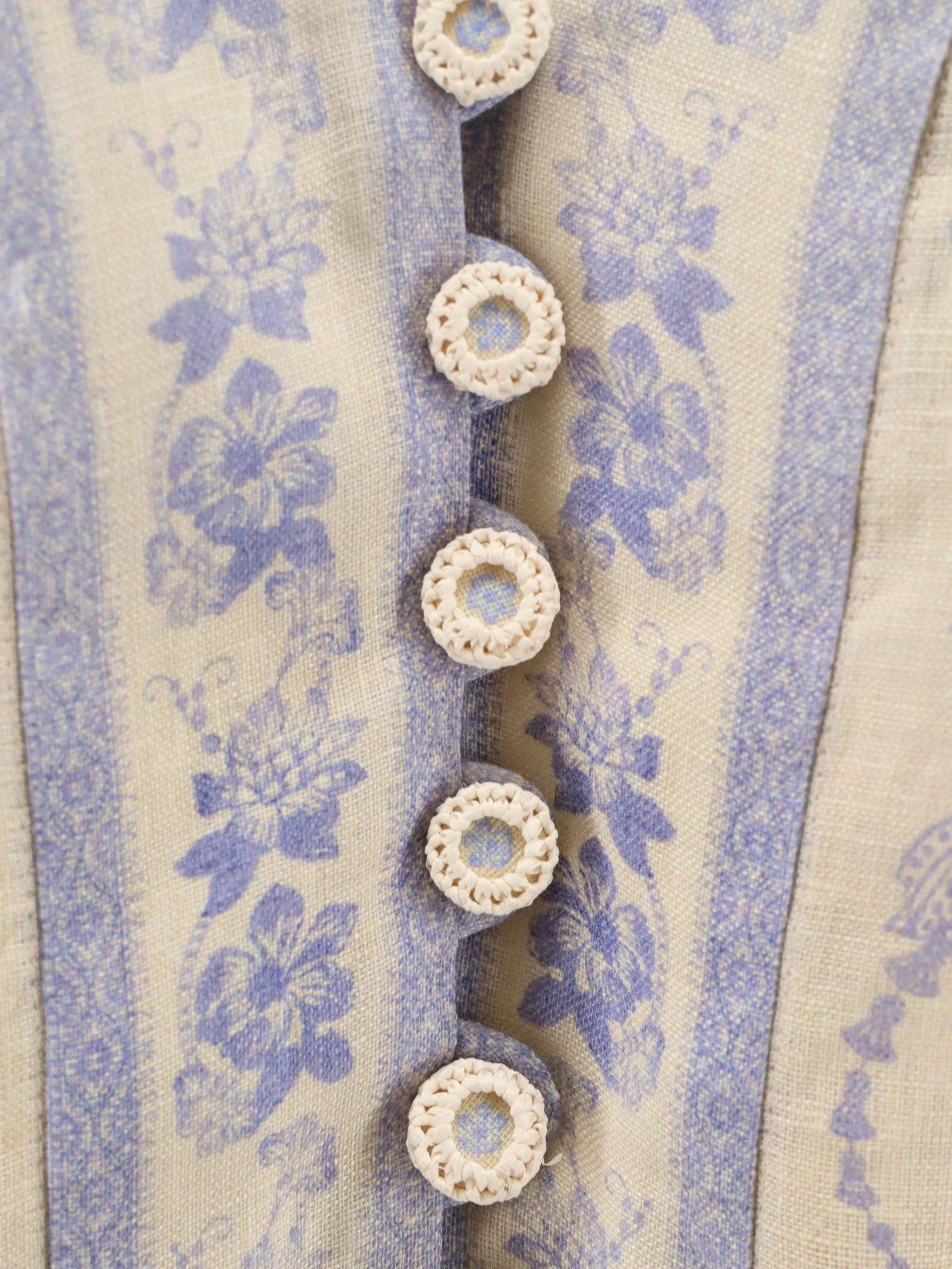 Indra printed linen dress