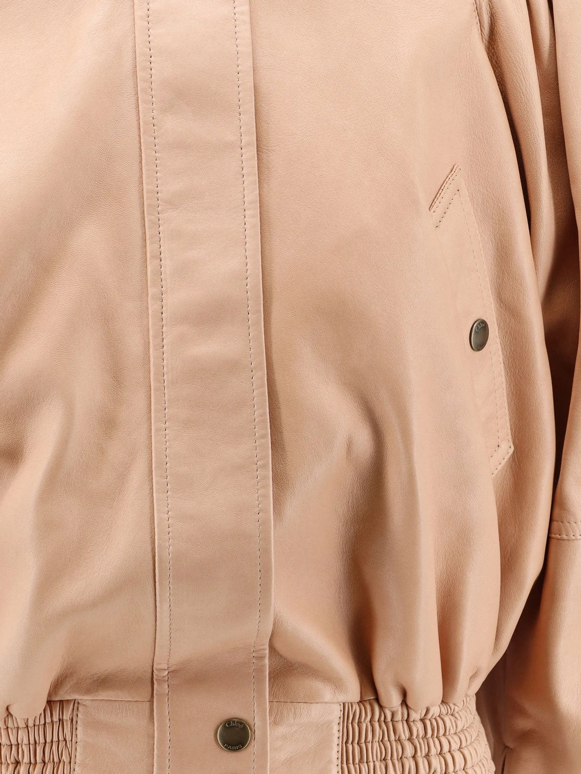 Leather Jacket with stitched profiles
