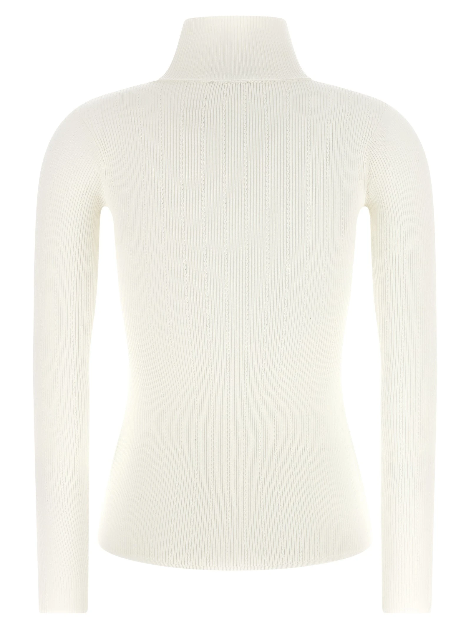 Turtleneck embroidery à jour