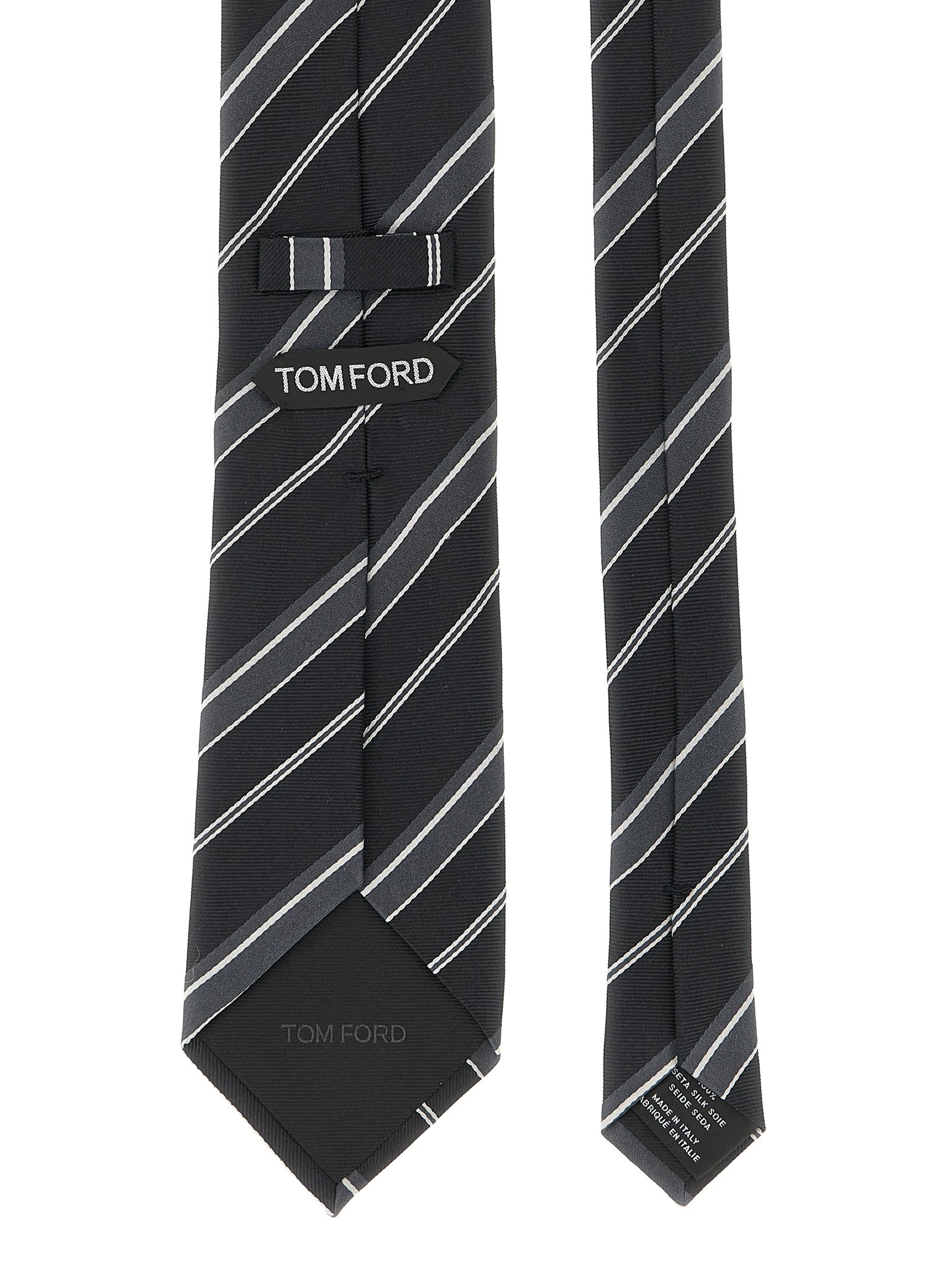 Diagonal striped tie