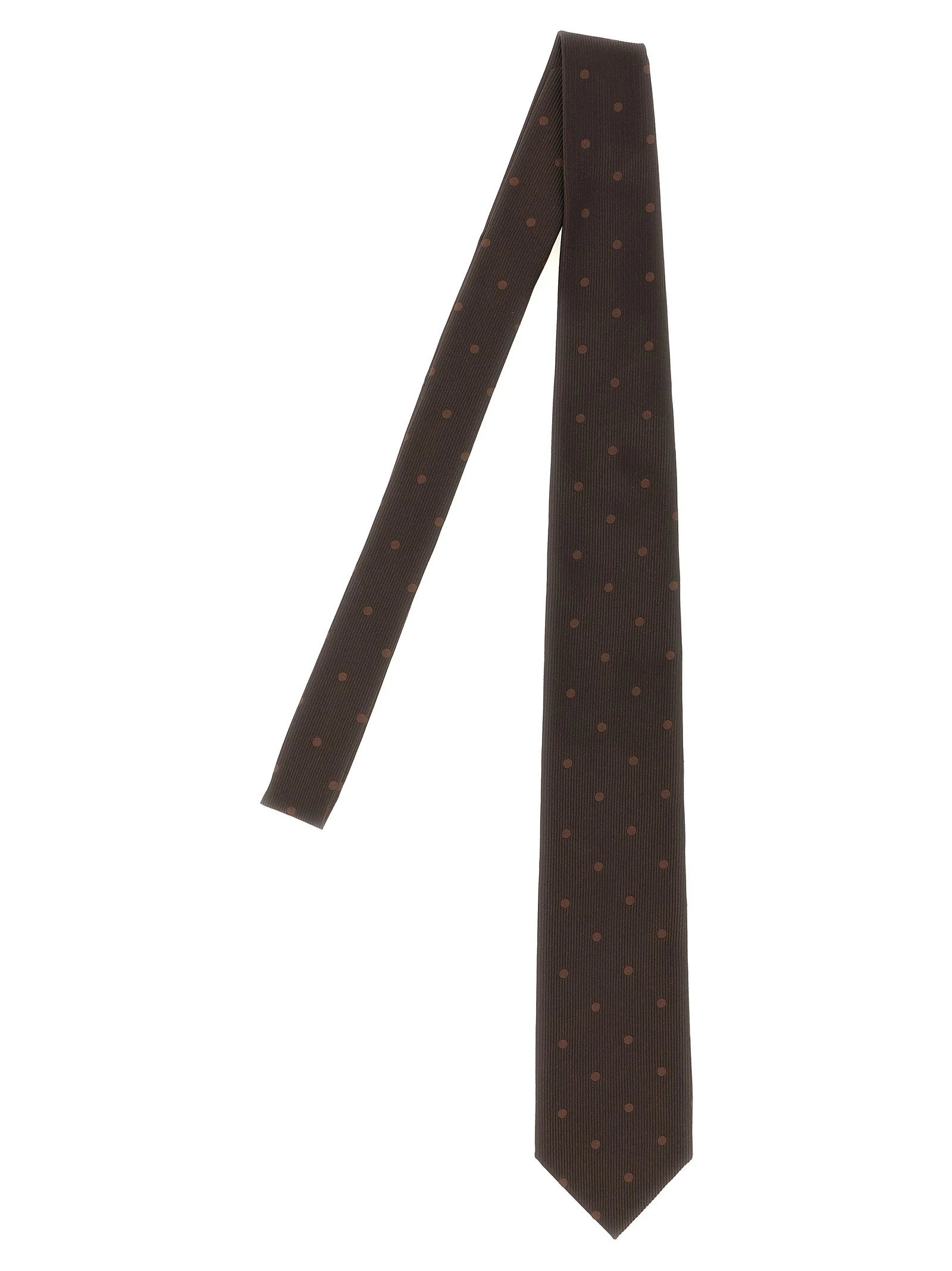 Polka dot silk tie