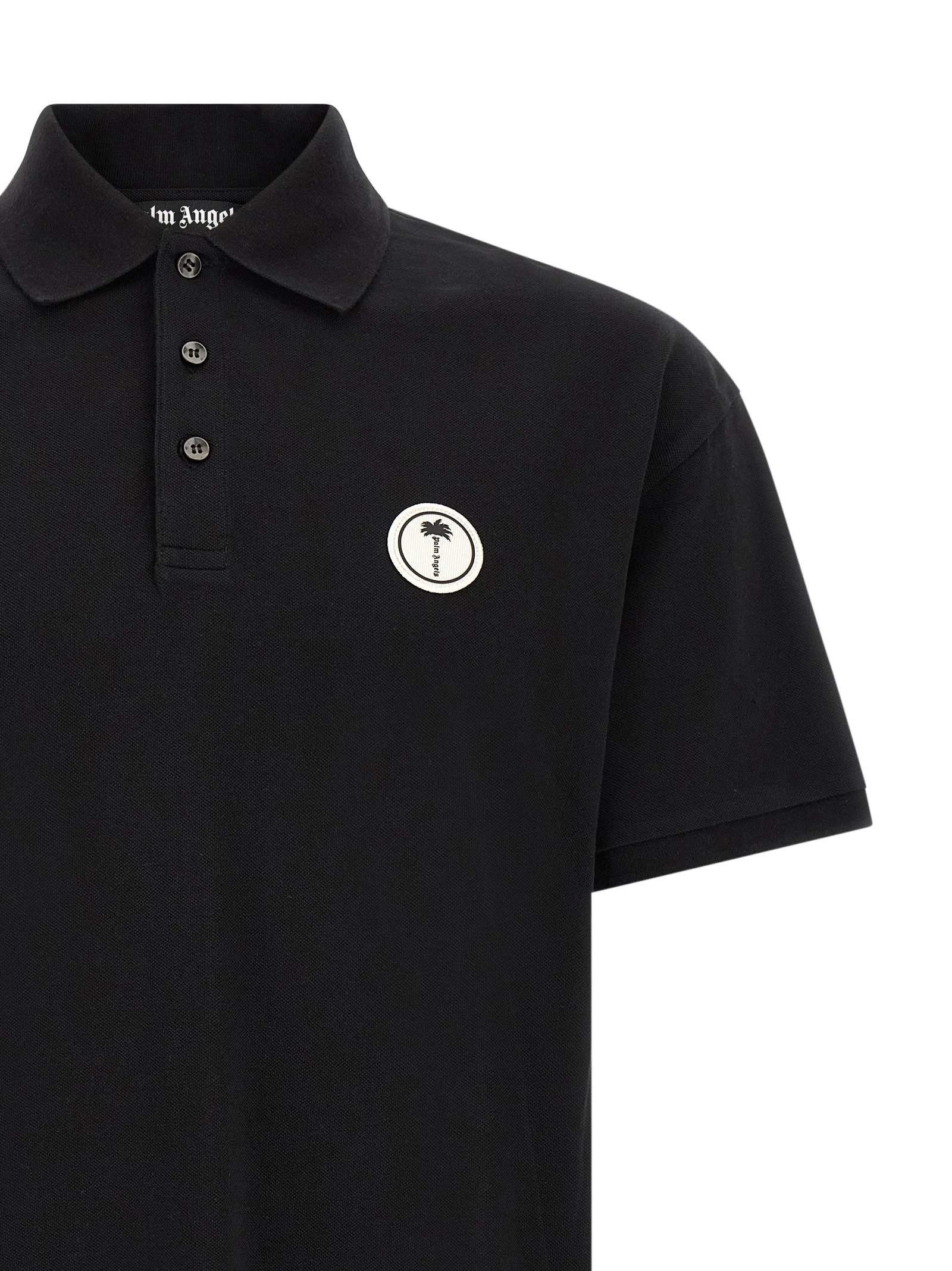 Logo patch polo shirt