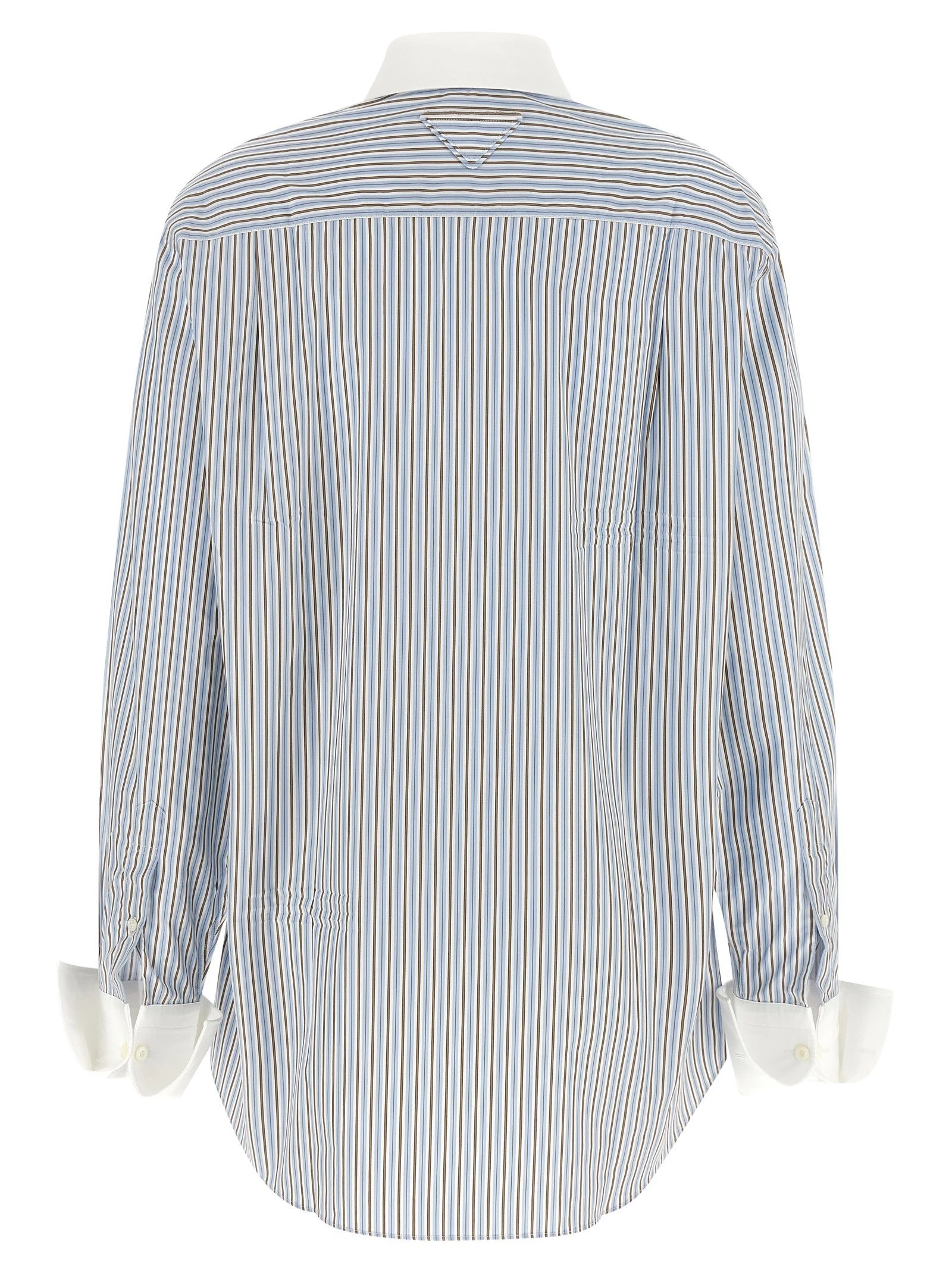 Striped poplin shirt