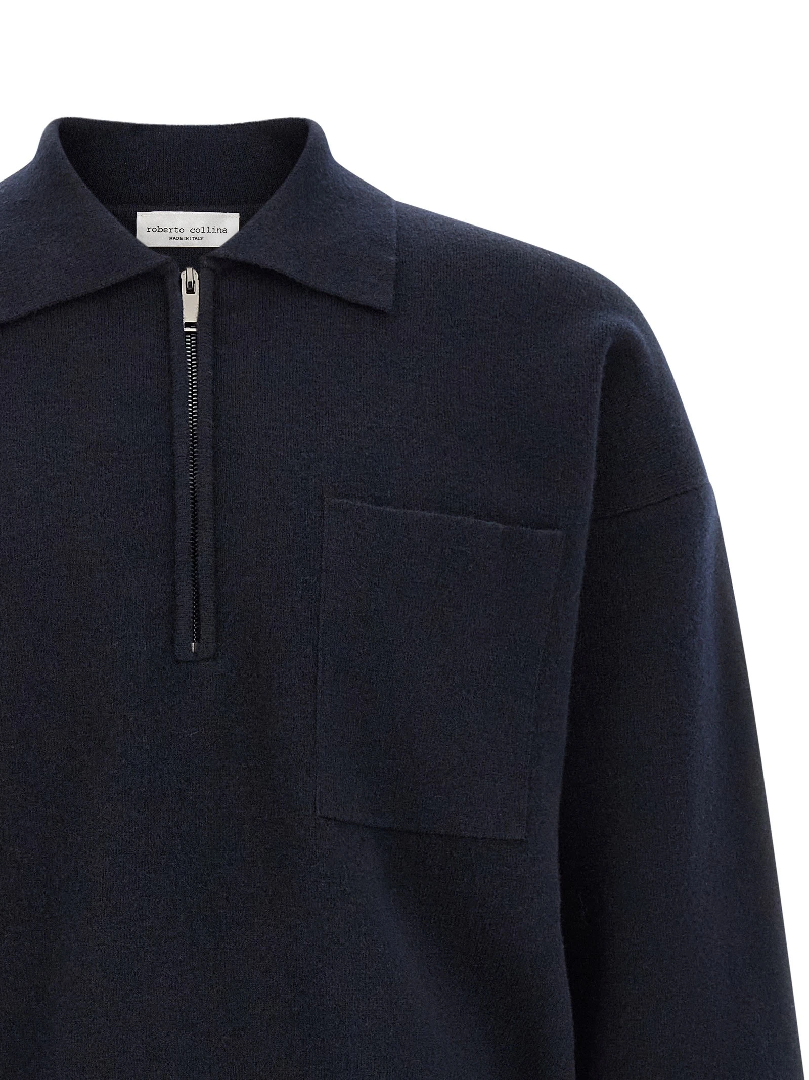 Merino wool polo shirt