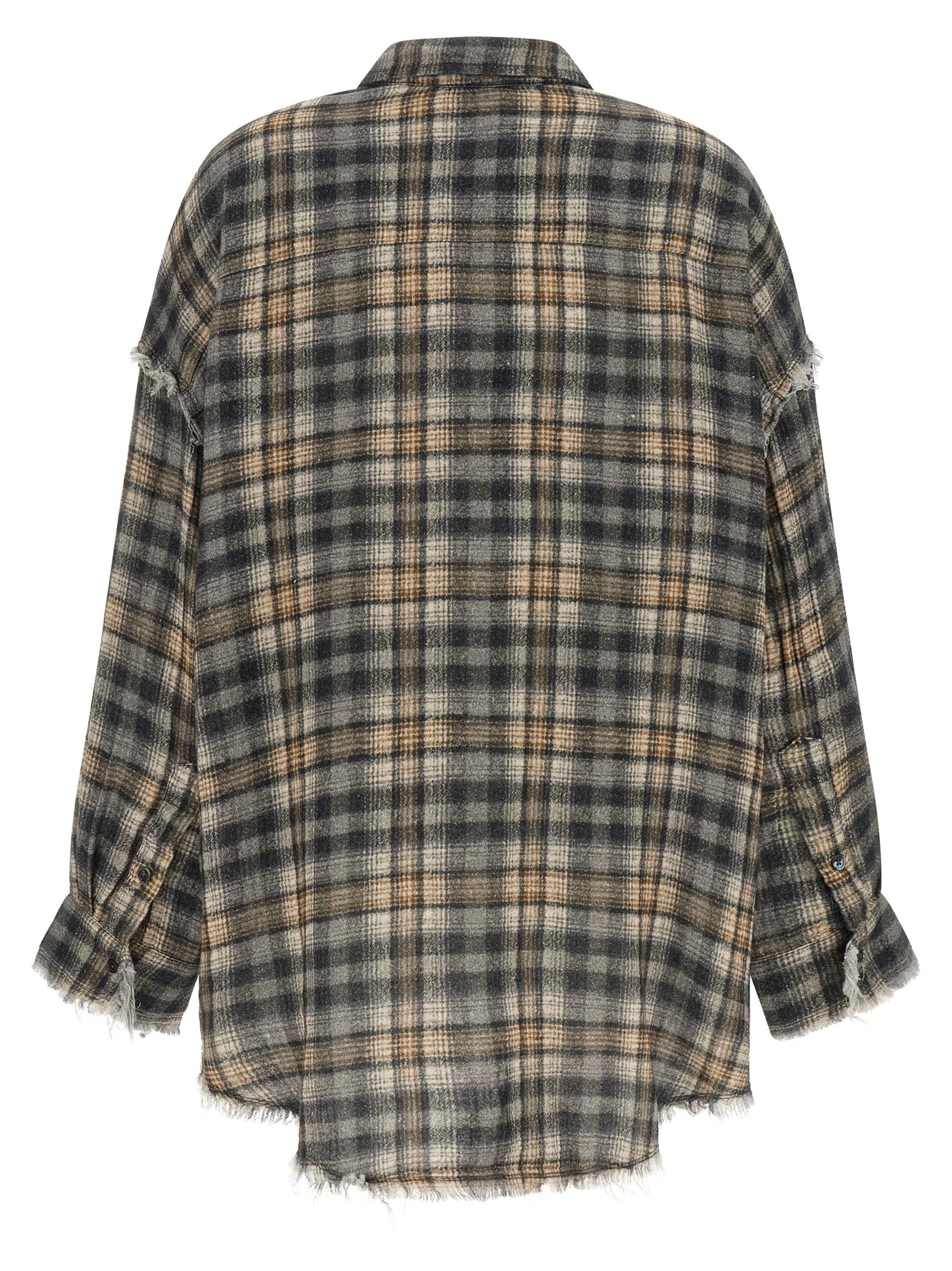 Raw cut hem shirt