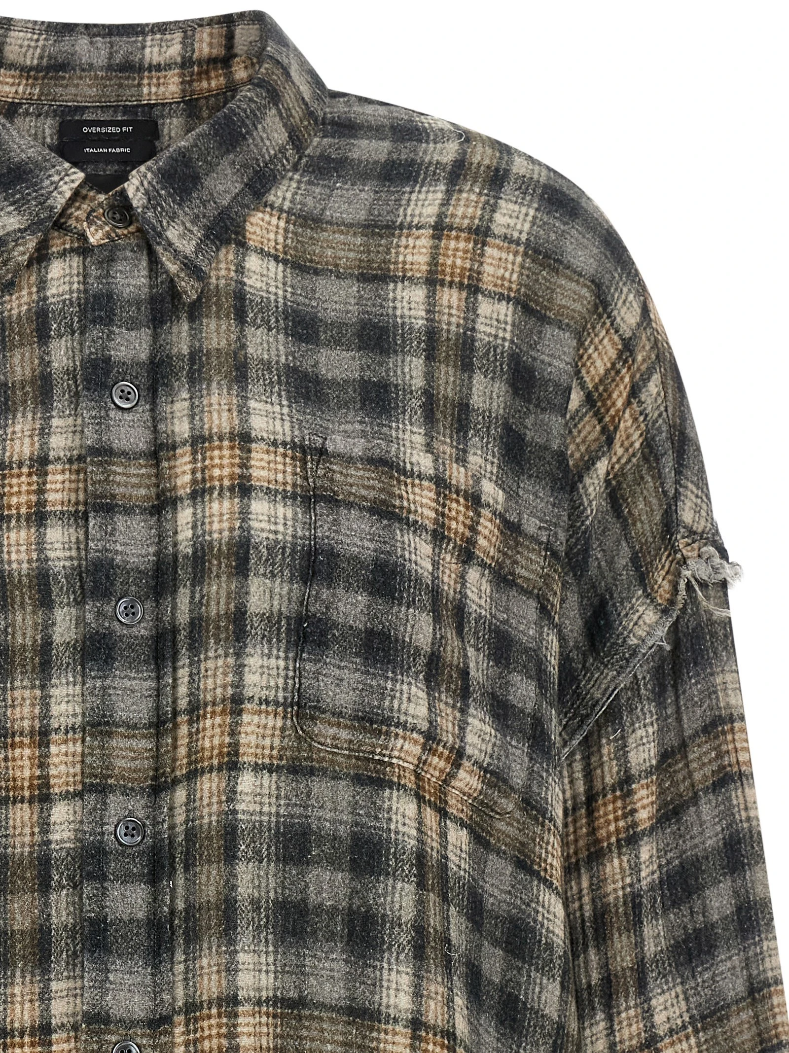 Raw cut hem shirt