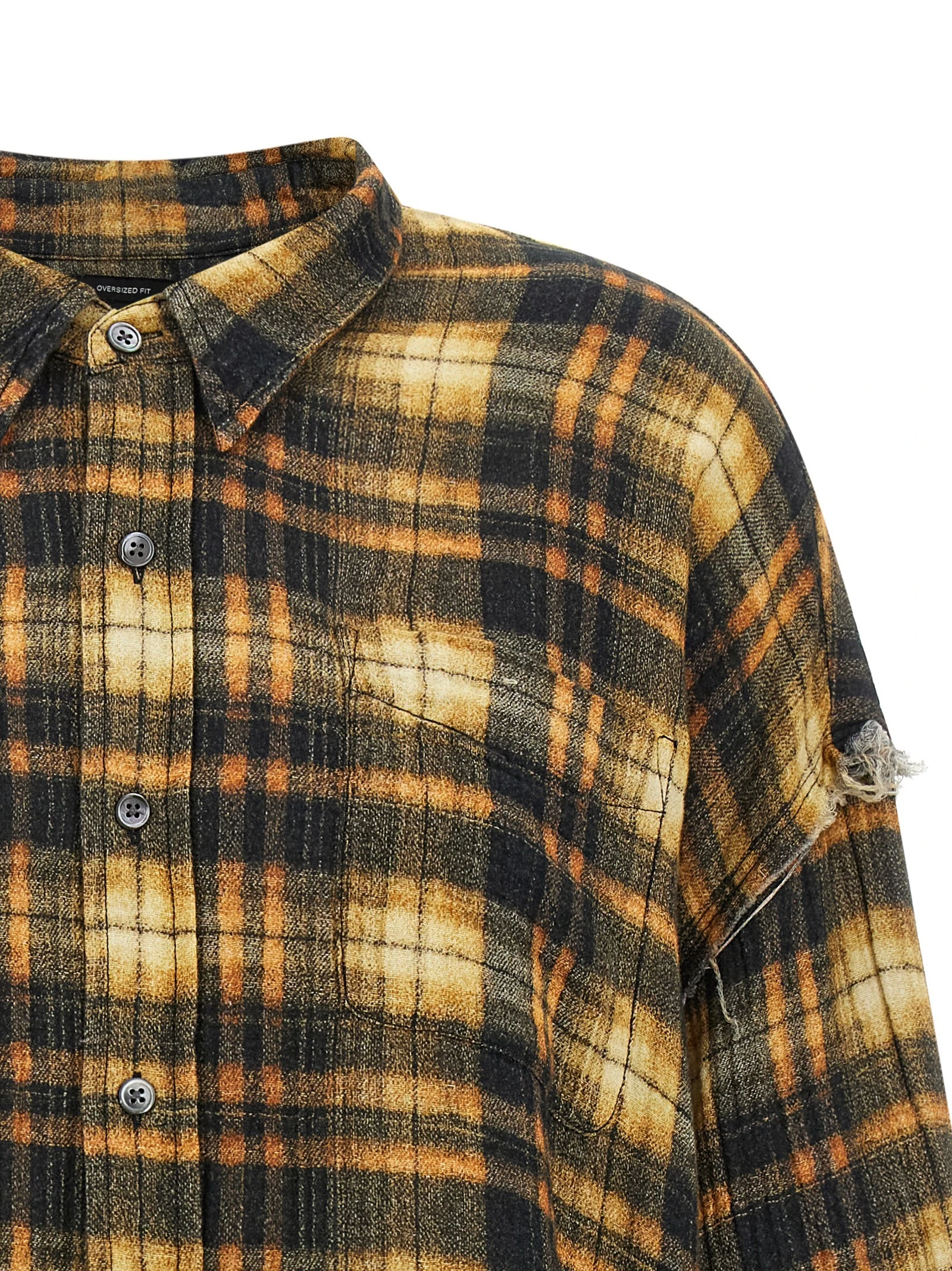 Raw cut hem shirt