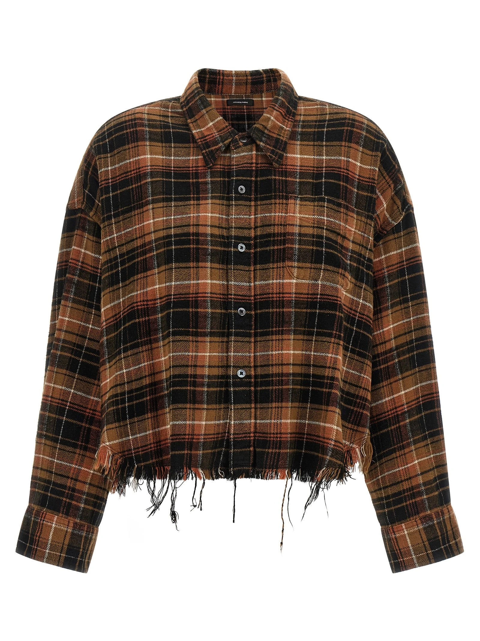 Raw cut cropped shirt