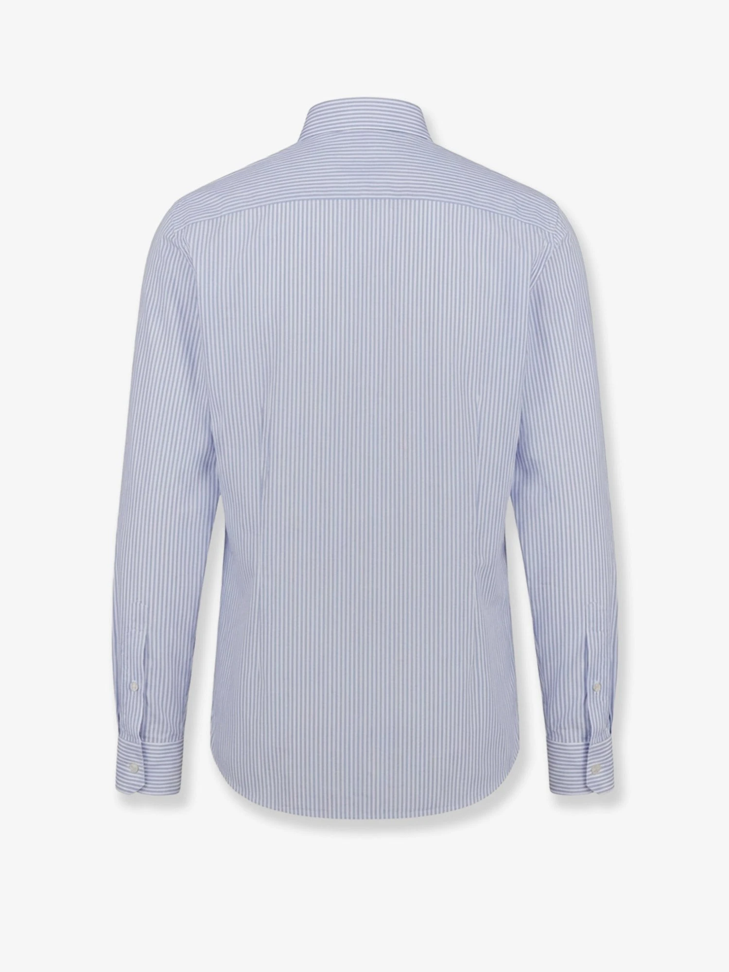 Cotton shirt with striped motif