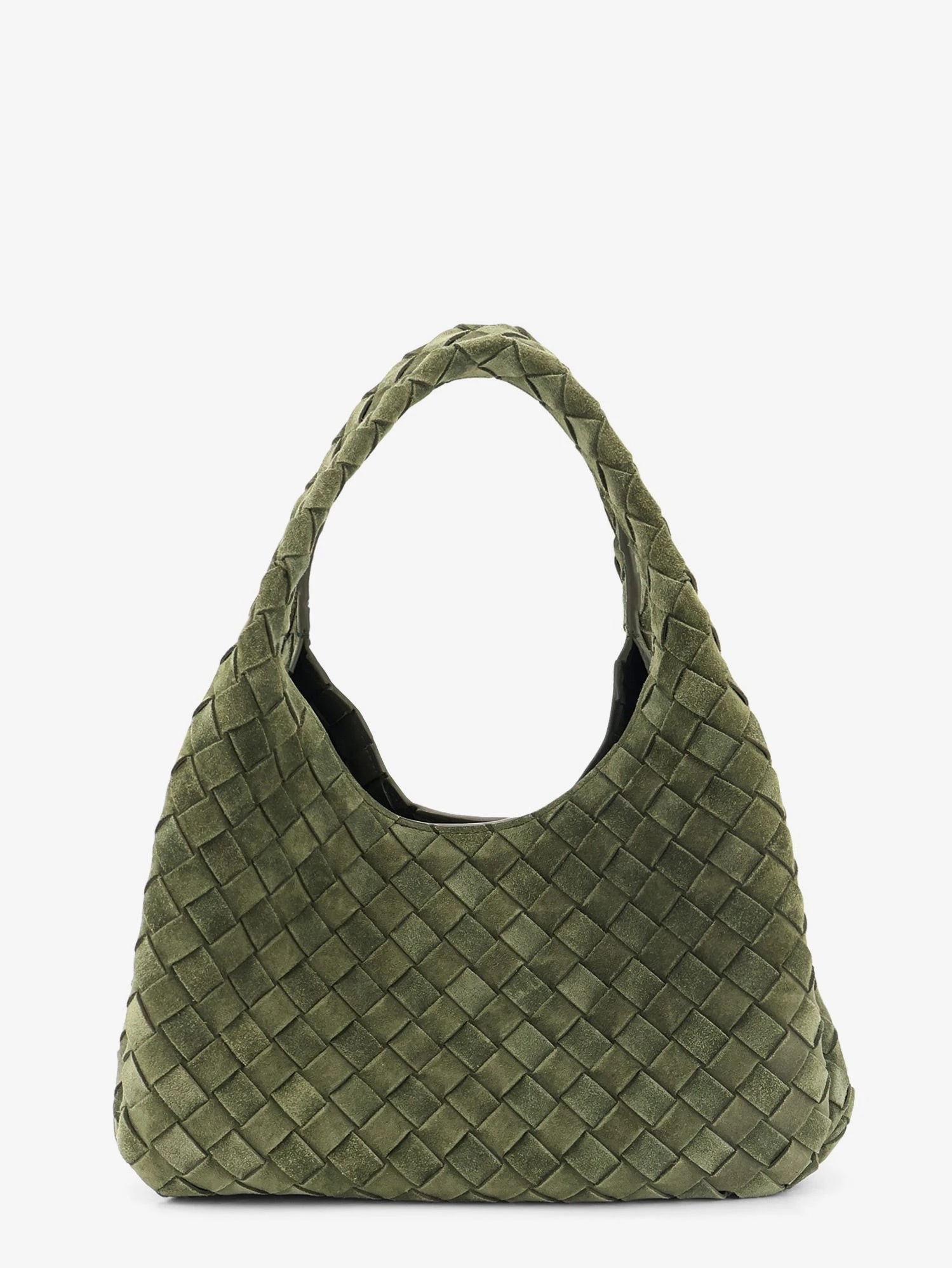 Campana Intrecciato suede shoulder bag