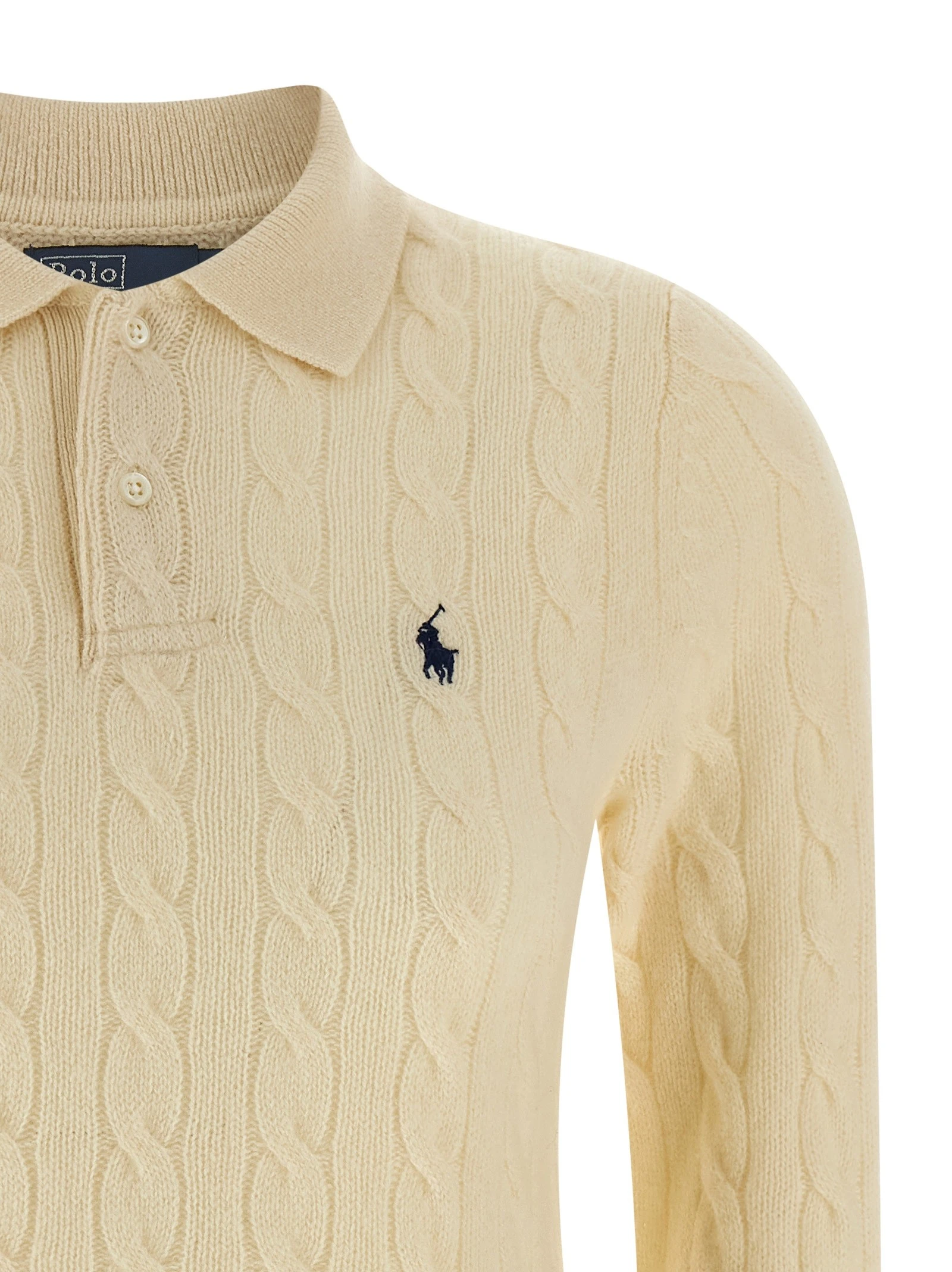 Braided polo shirt