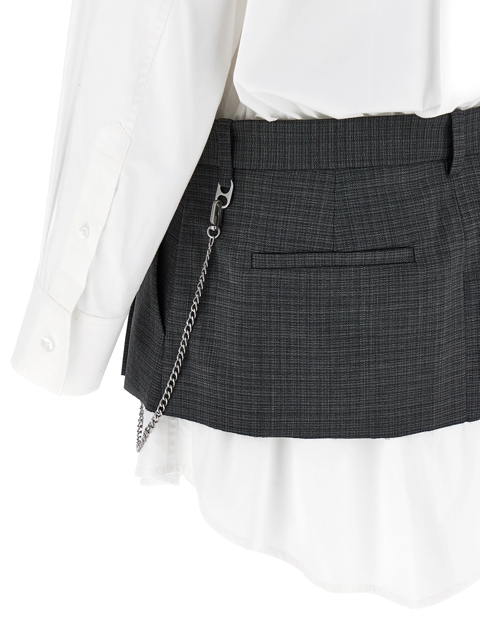 'Pre-Styled Shirt Dress W Chain' dress