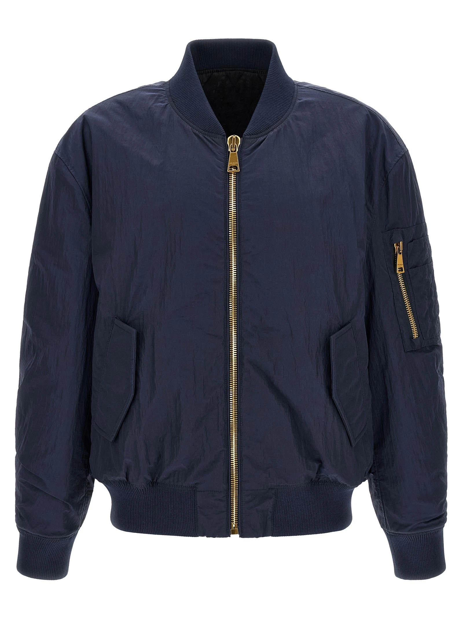 Logo embroidery bomber jacket