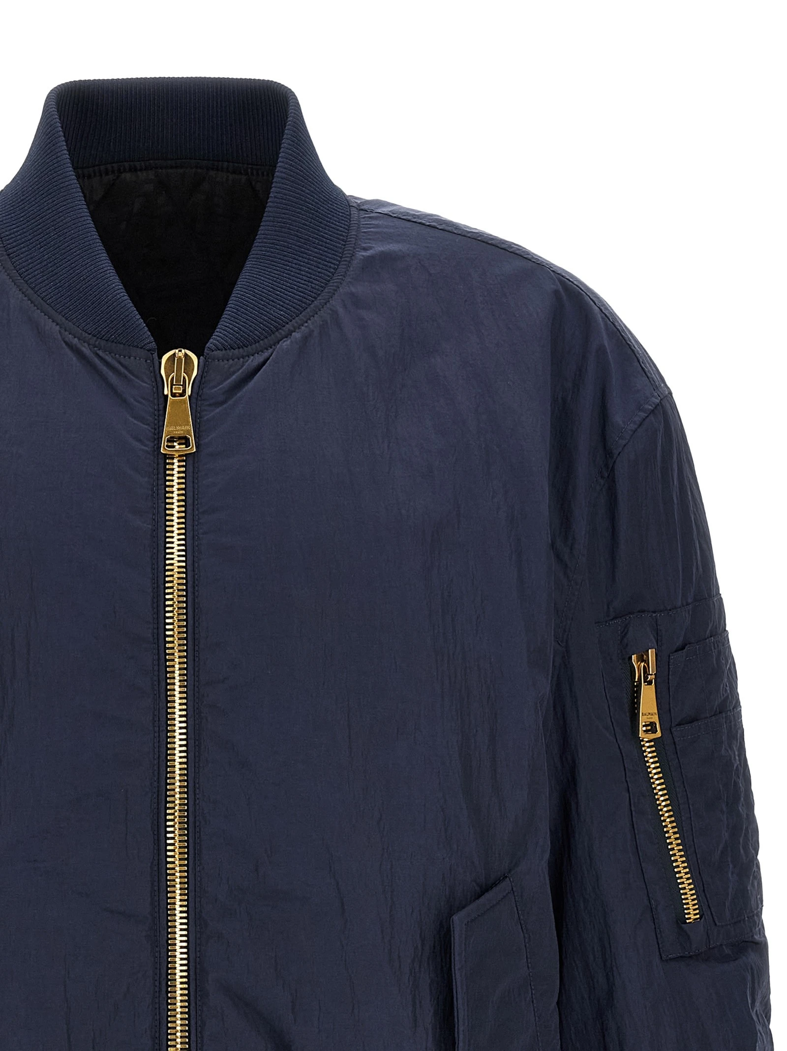 Logo embroidery bomber jacket