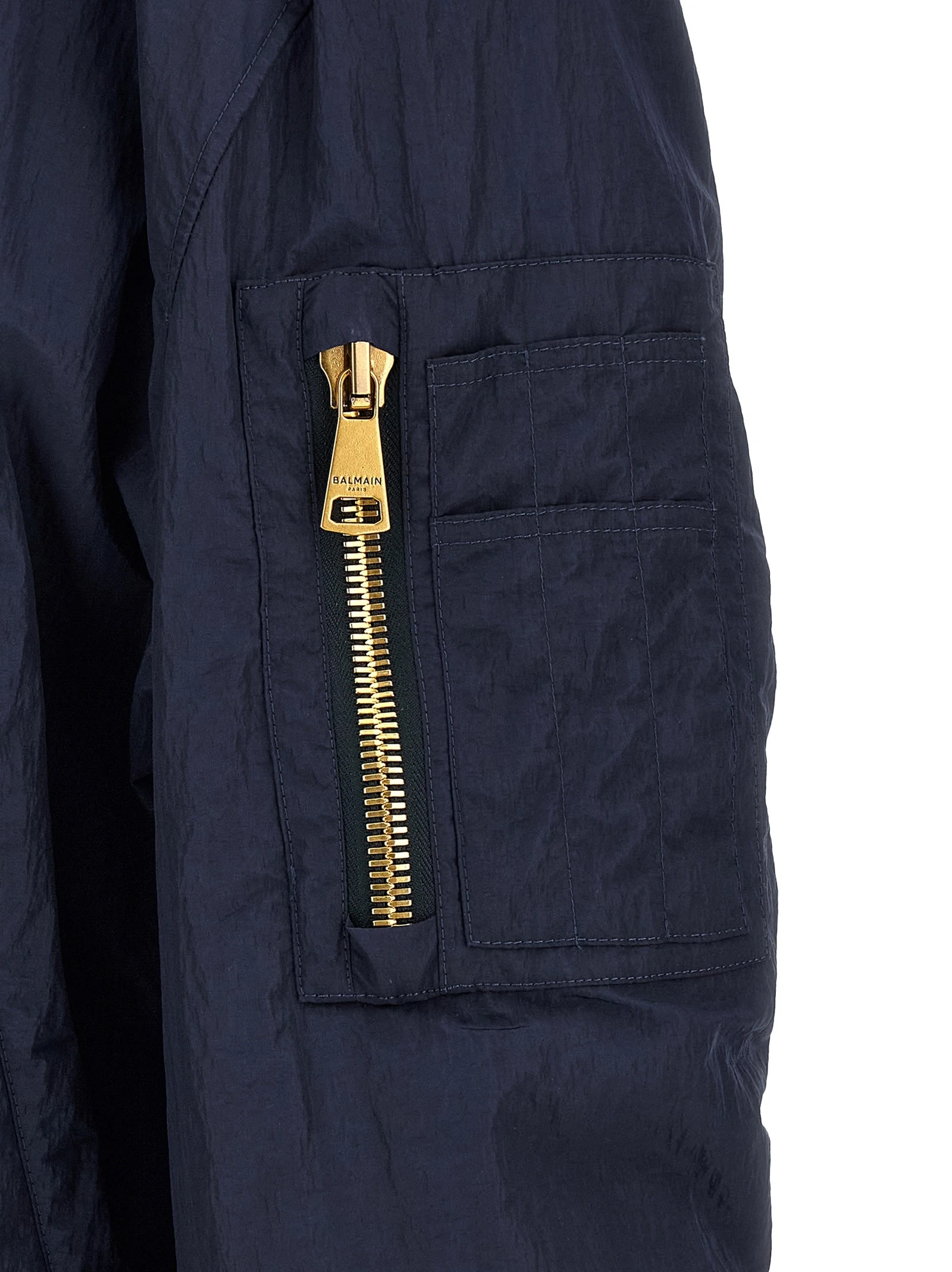 Logo embroidery bomber jacket