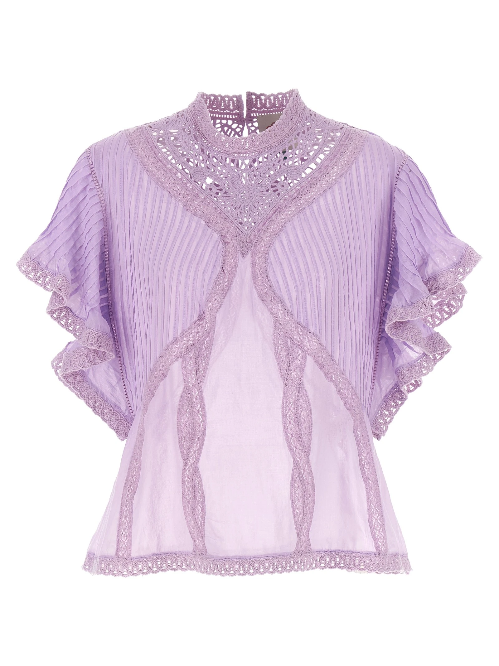 Openwork detail blouse