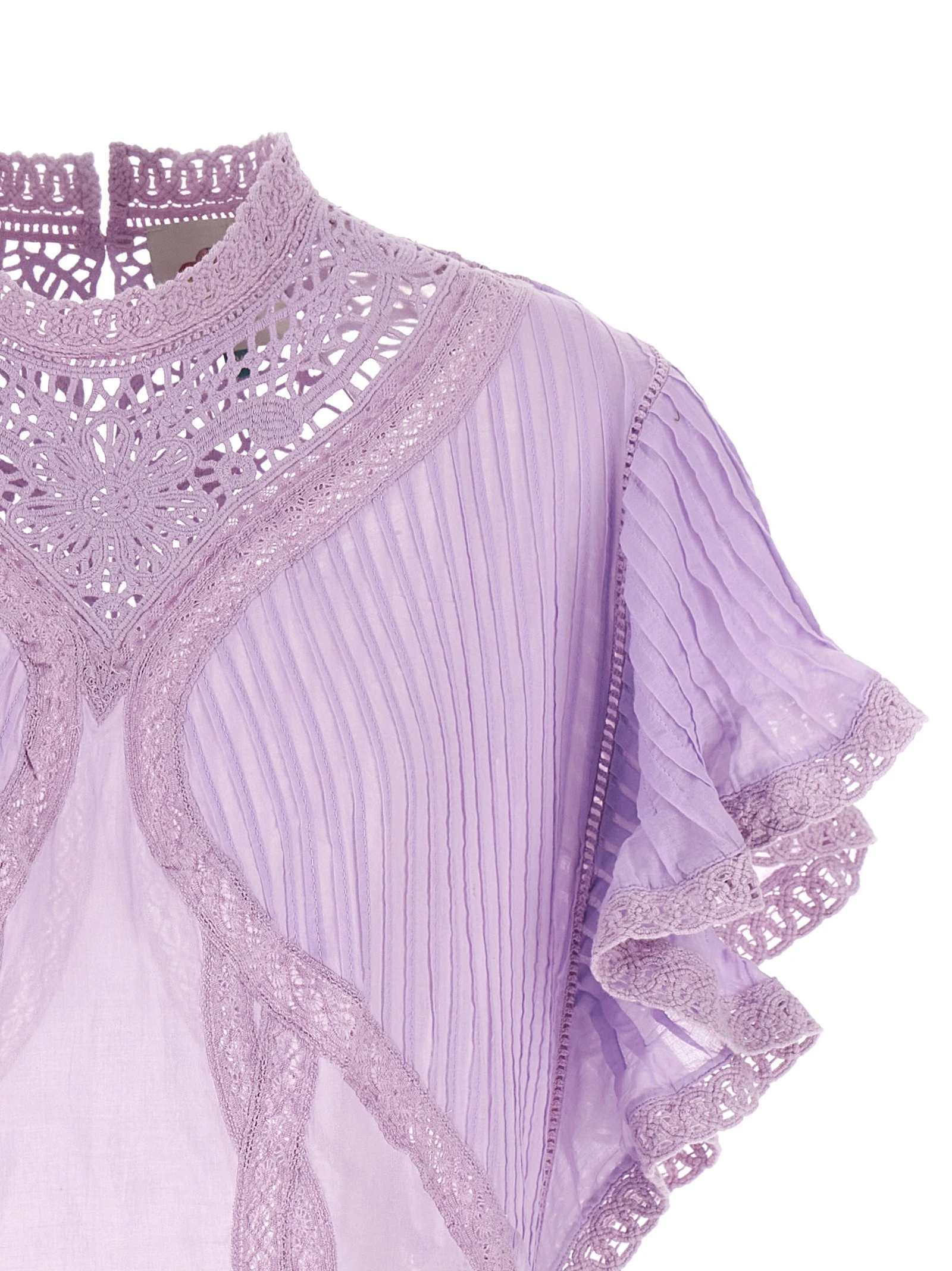 Openwork detail blouse