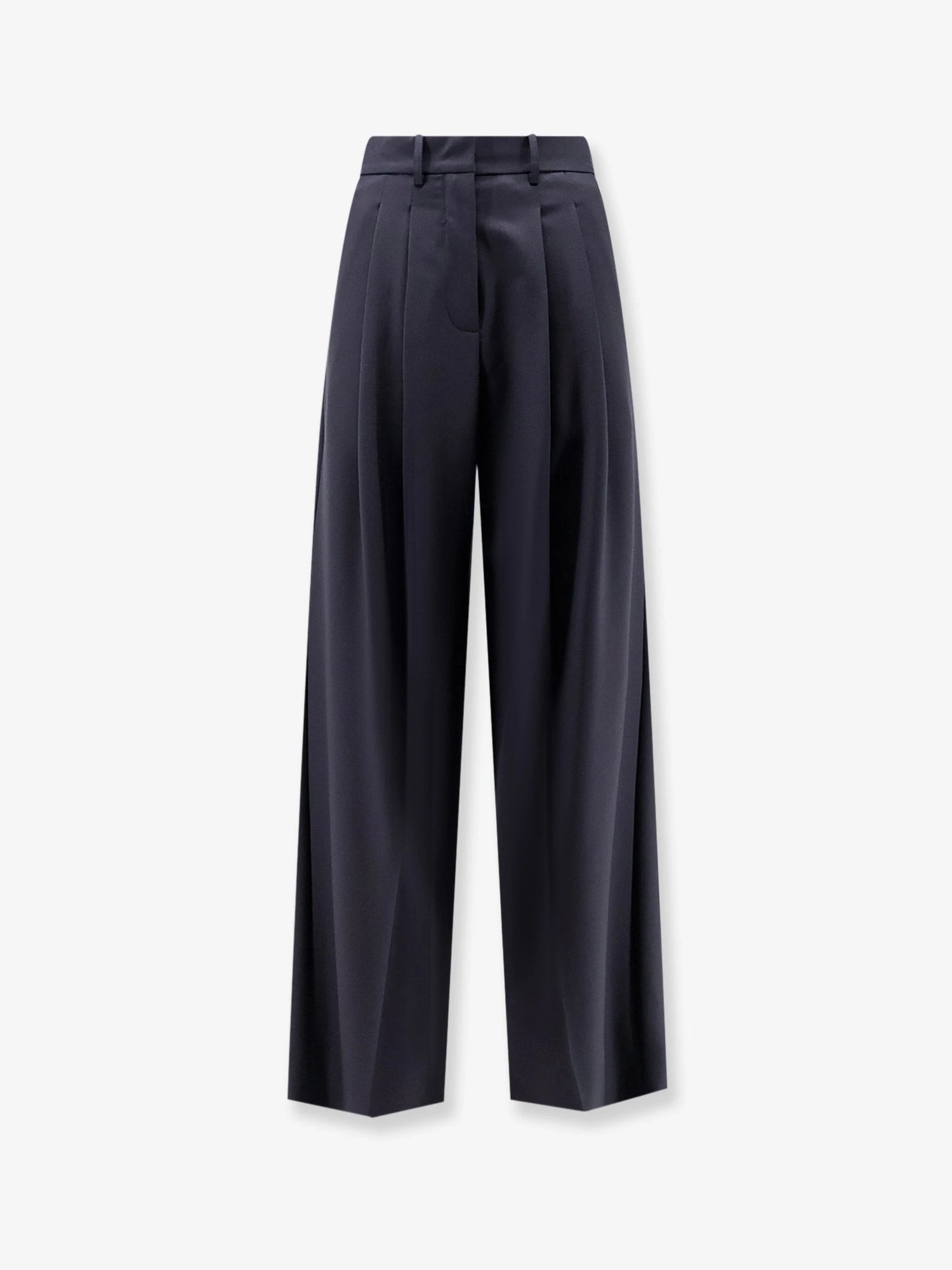Wool blend trousers with pinces