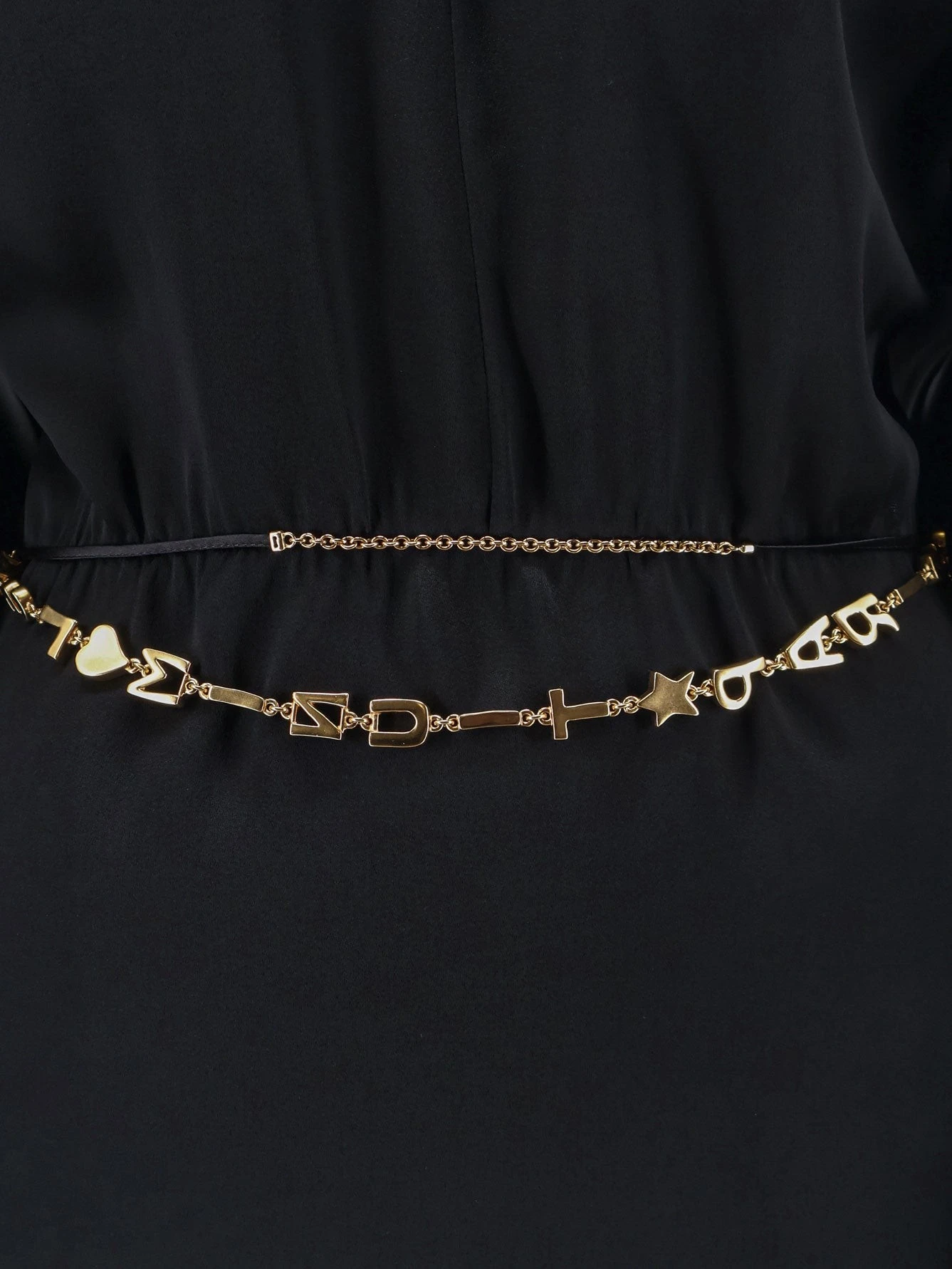 Mini Lenght Dress with gold metal detail