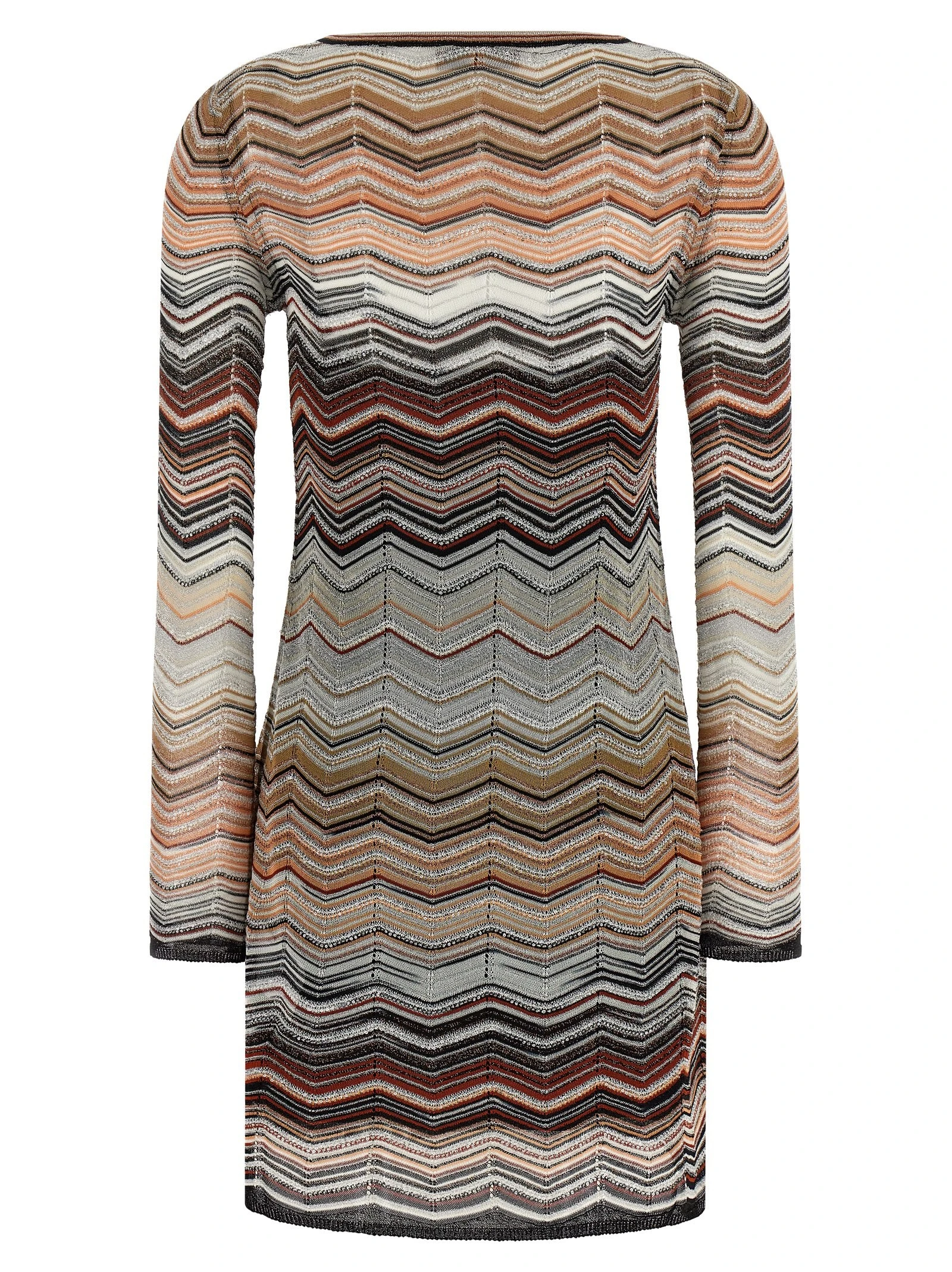 Chevron lamé dress