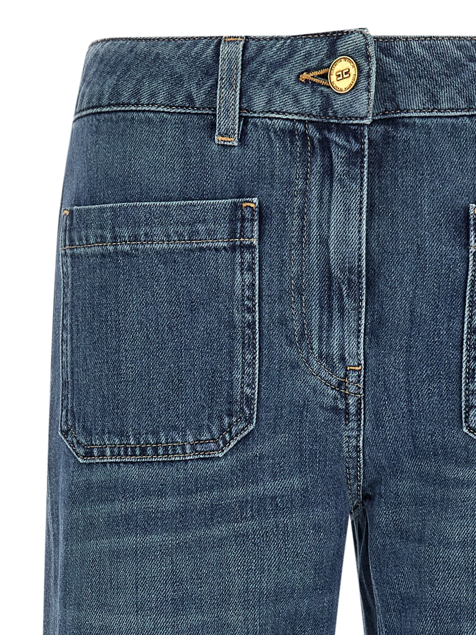 Logo embroidery jeans