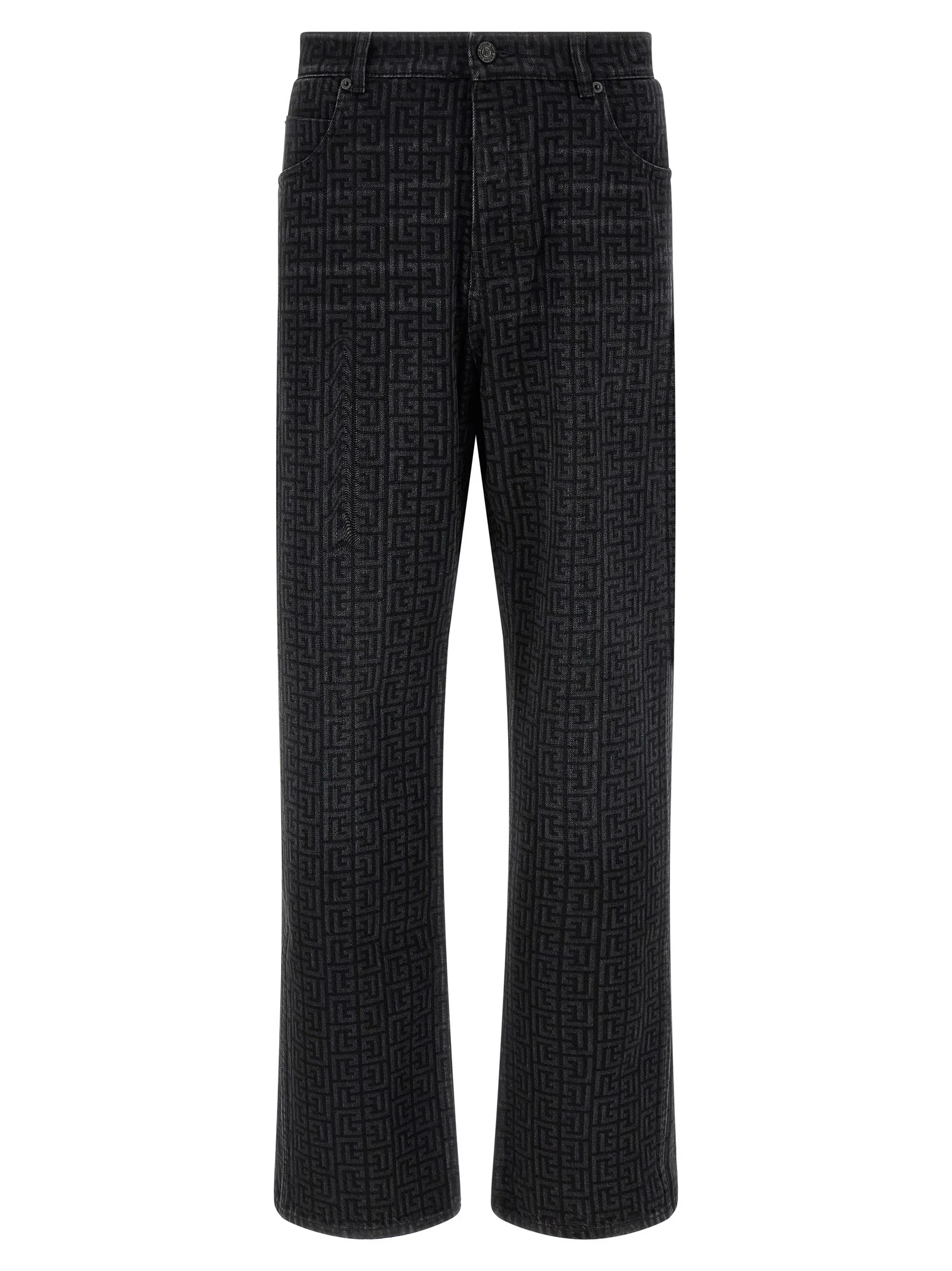 Monogram pattern jeans