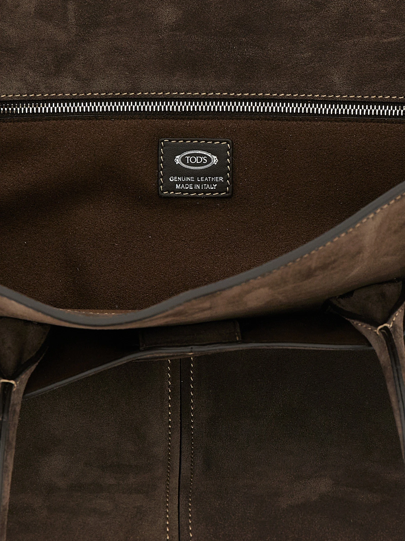 Medium suede shopping bag