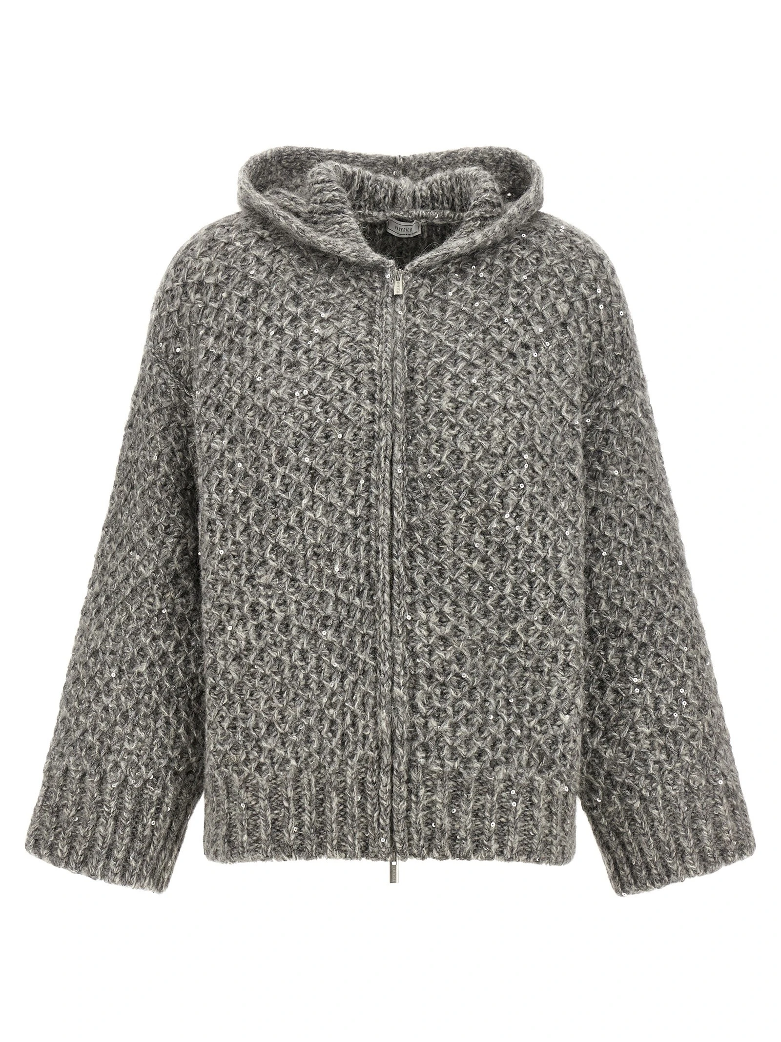 Zipped hooded cardigan