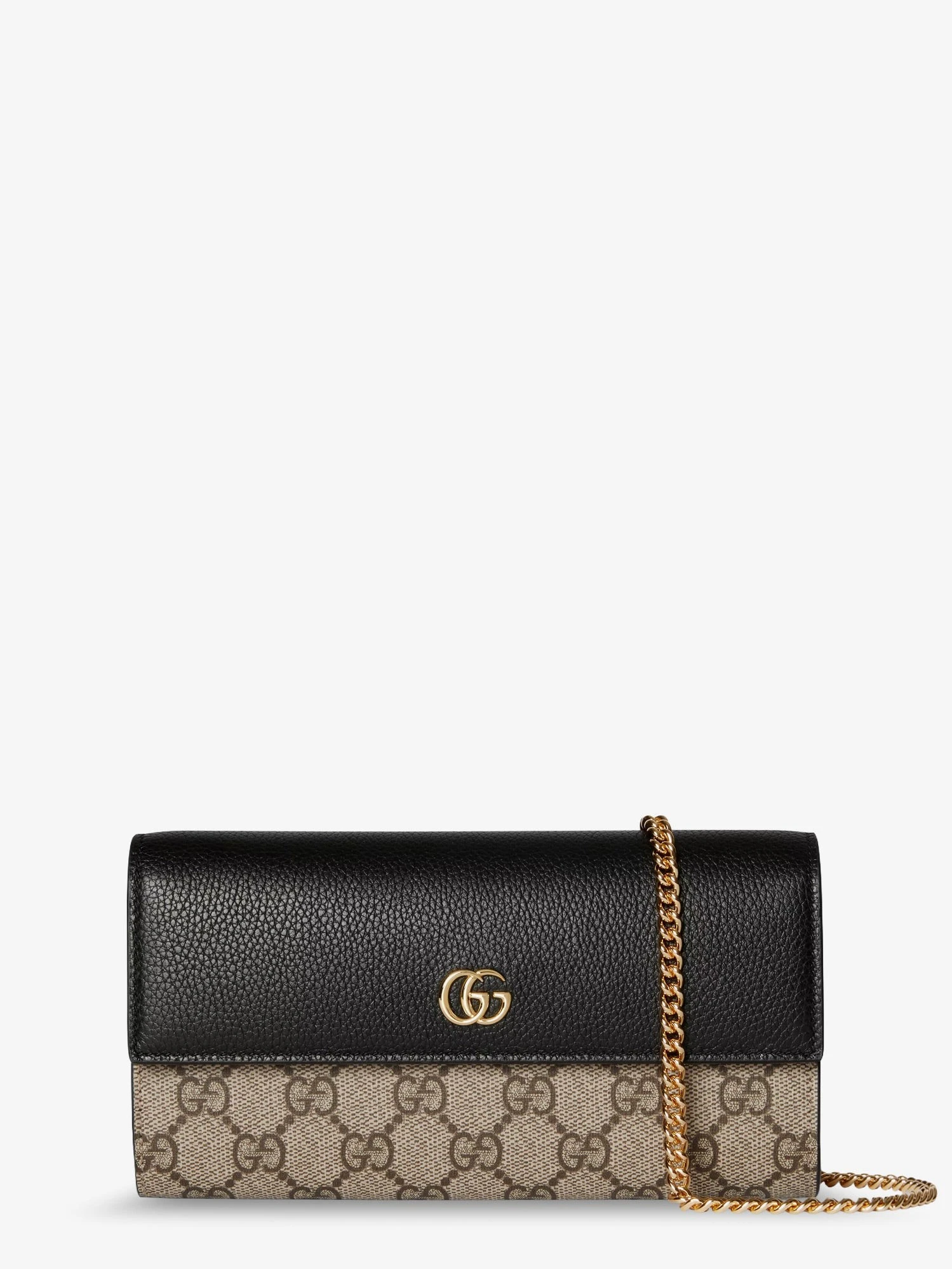 GG Marmont leather and GG Supreme fabric crossbody bag