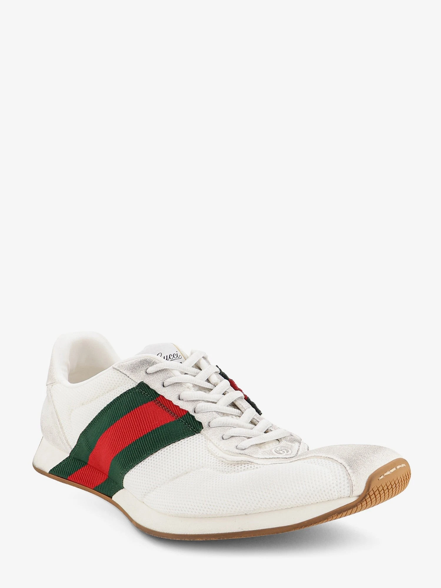 Tempo mesh and suede sneakers with a vintage effect