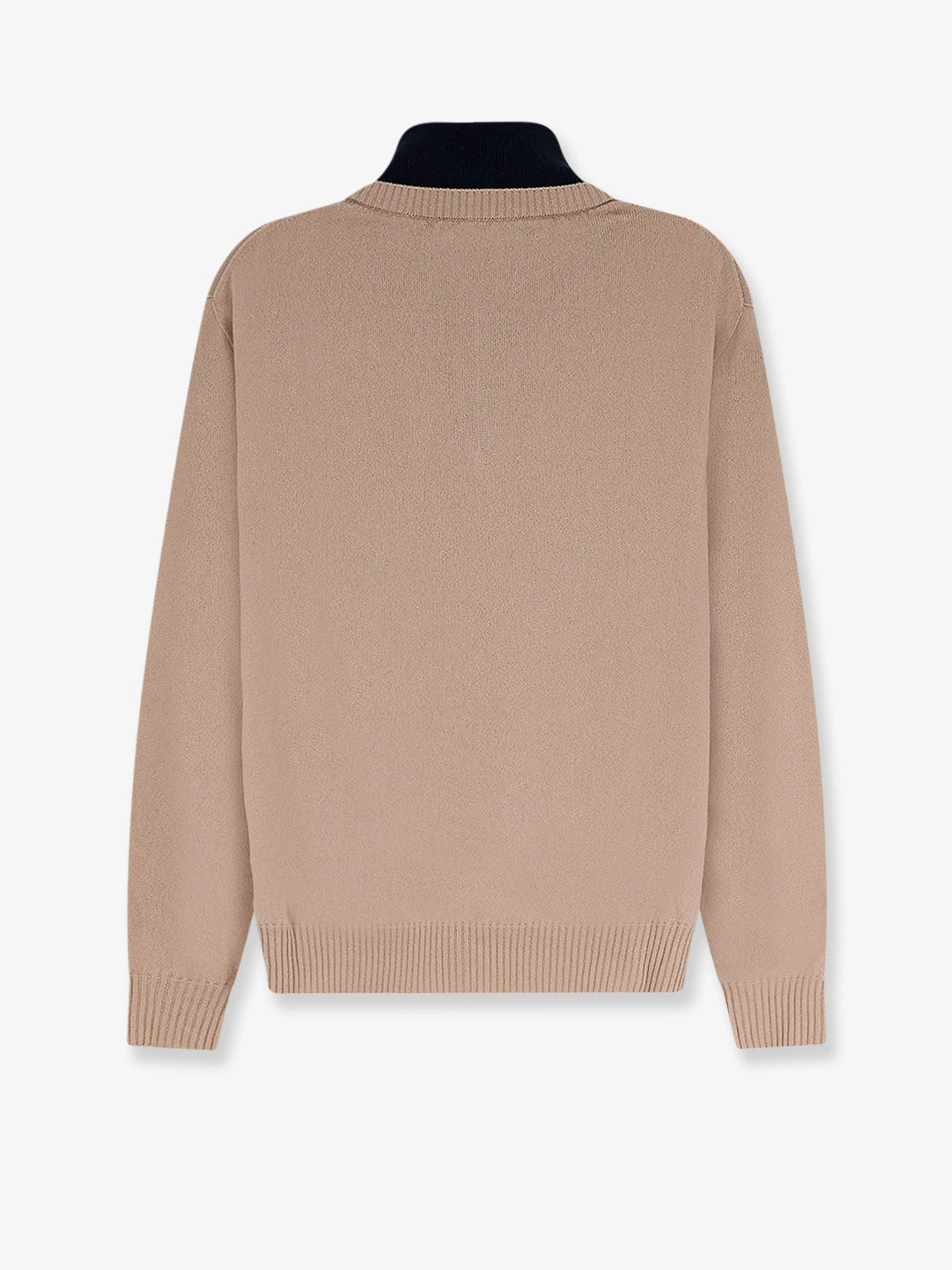 Cashmere sweater with logo inlay