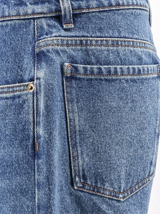 Blue denim jeans