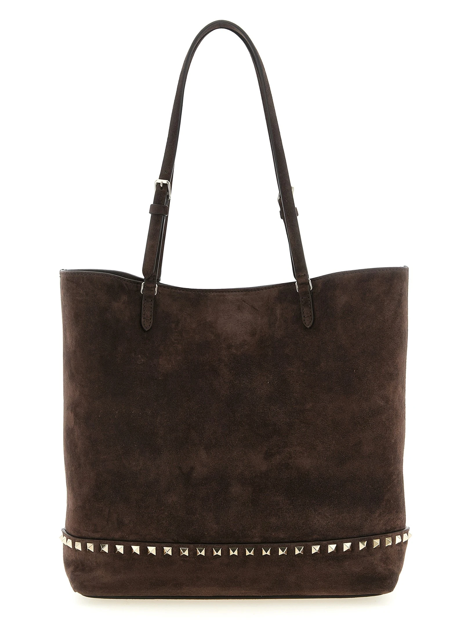 'Rockstud Medium' suede shoulder bag