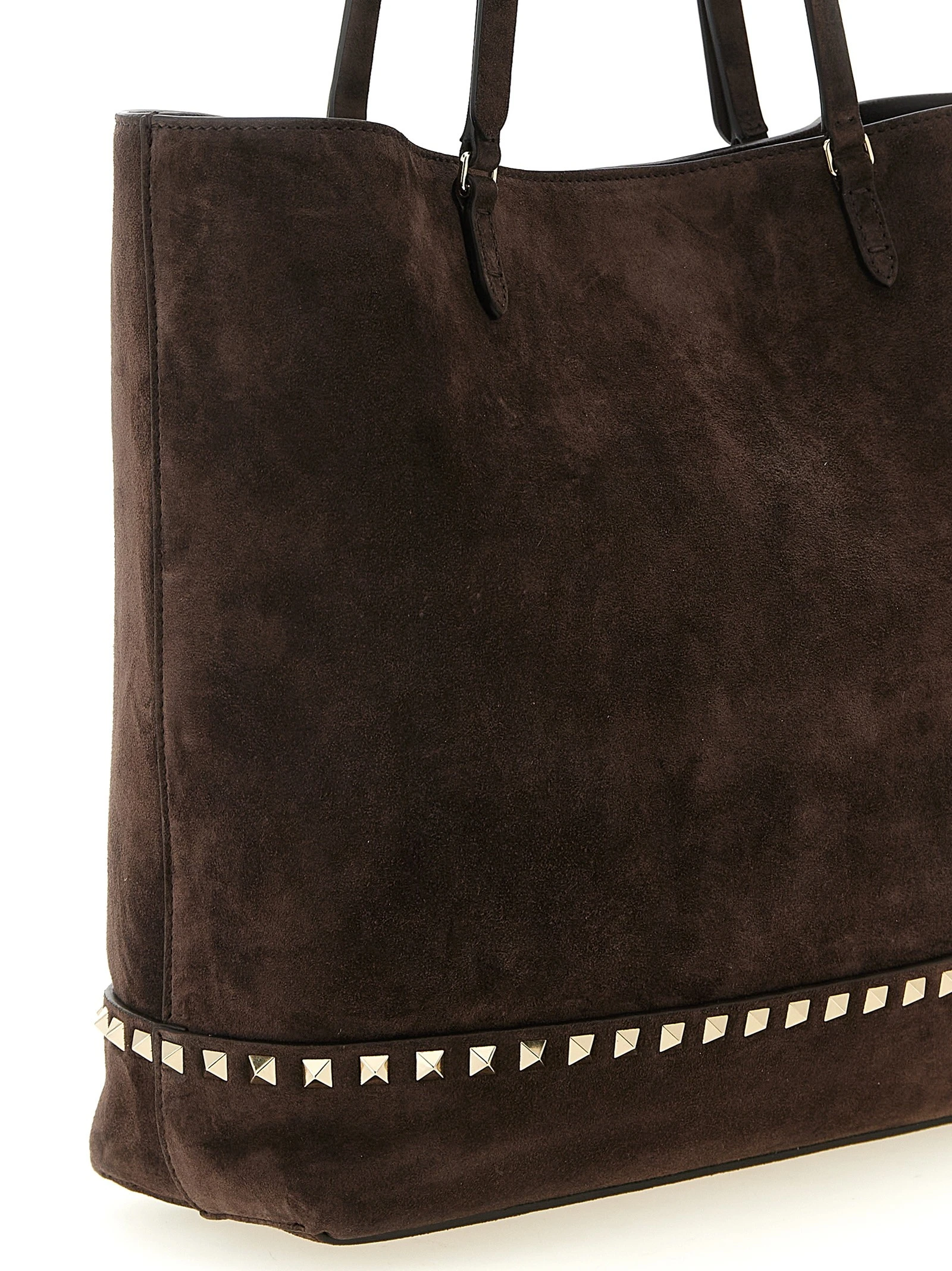 'Rockstud Medium' suede shoulder bag