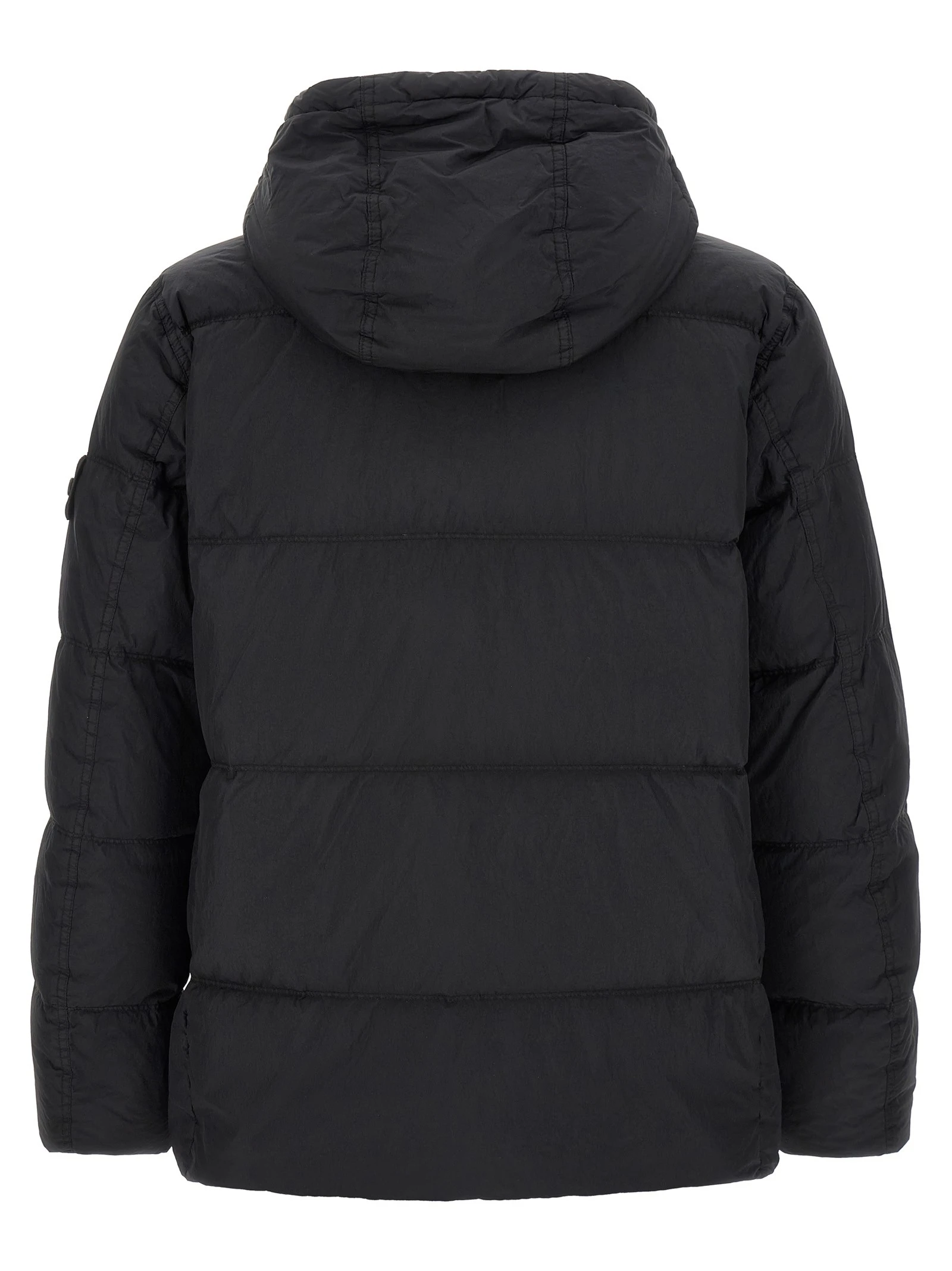 Ruffled effect down jacket