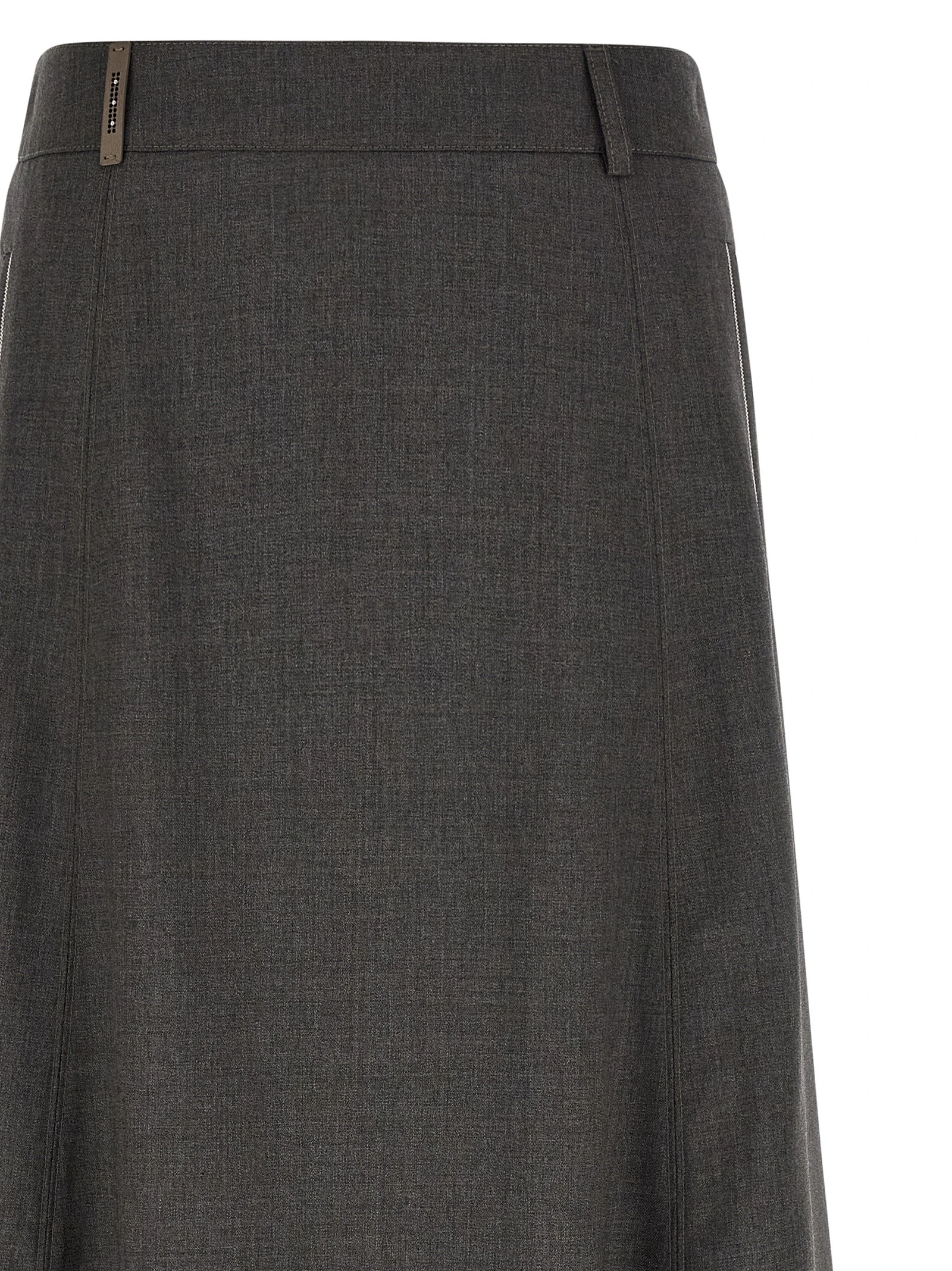 Flared skirt with loops